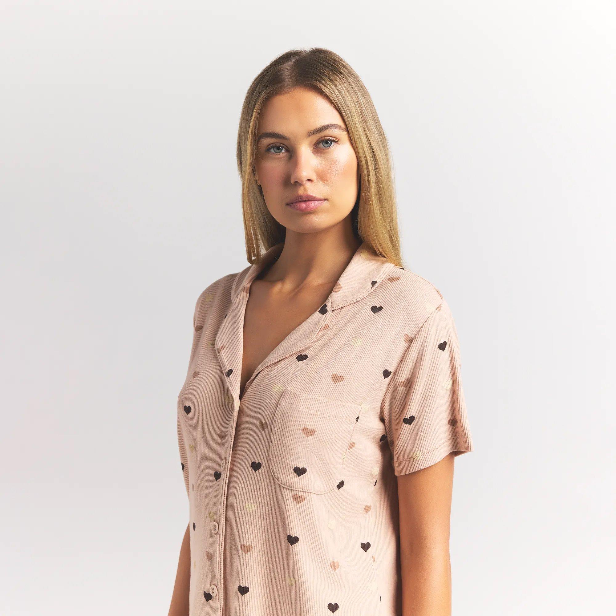 MICA MINI HEART - SKIMS - Womens Soft Lounge Short Sleep Set - 3