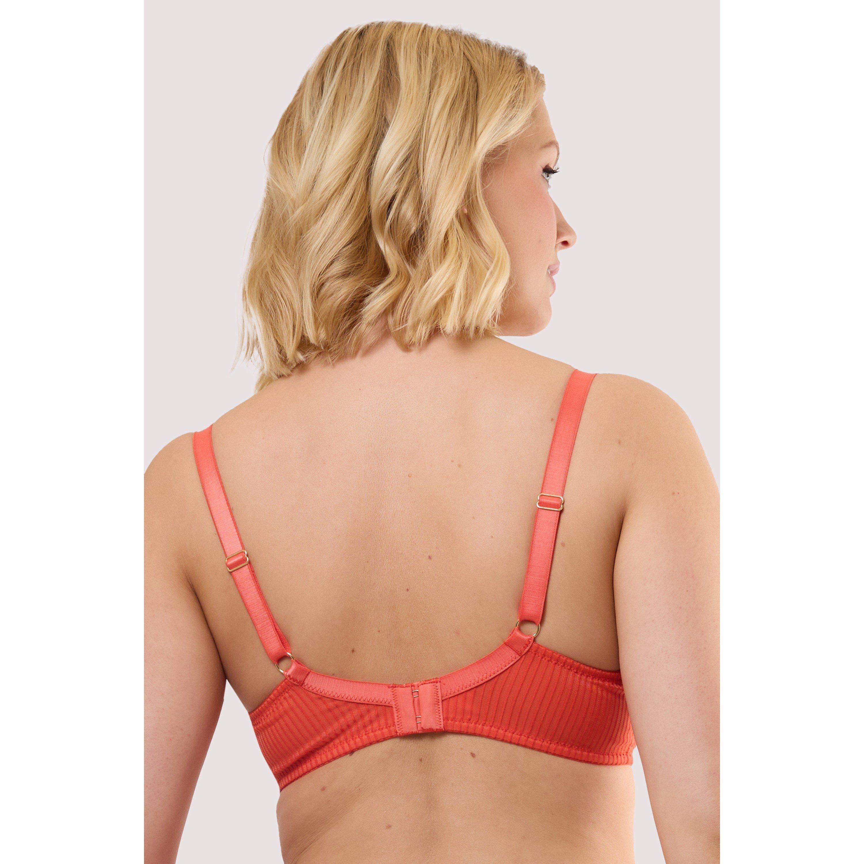 Red - Playful Promises - Veronica Red Microstripe Plunge Bra - 3