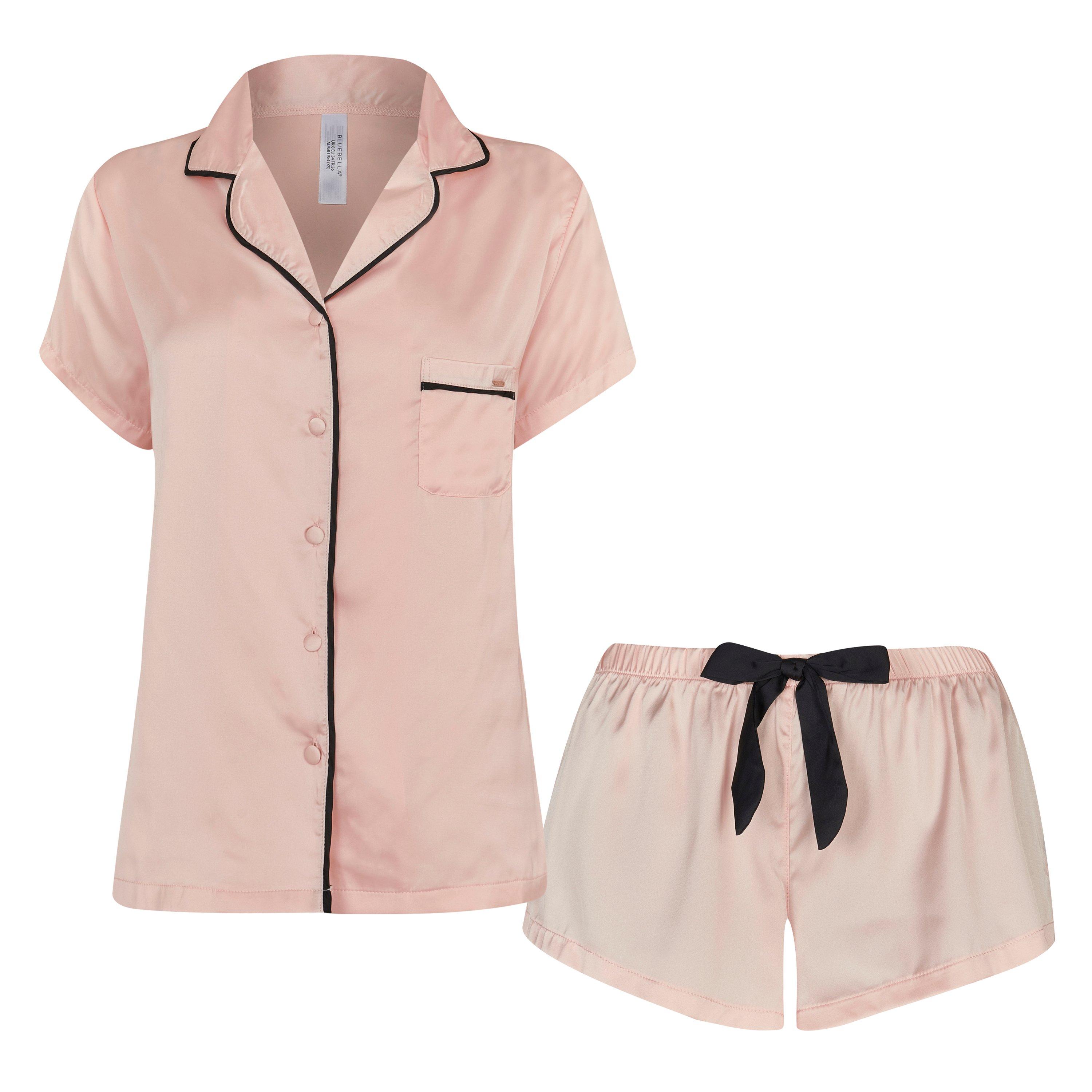 Pink/Pink - Bluebella - Abigail Short Sleeve Pyjama Set - 8