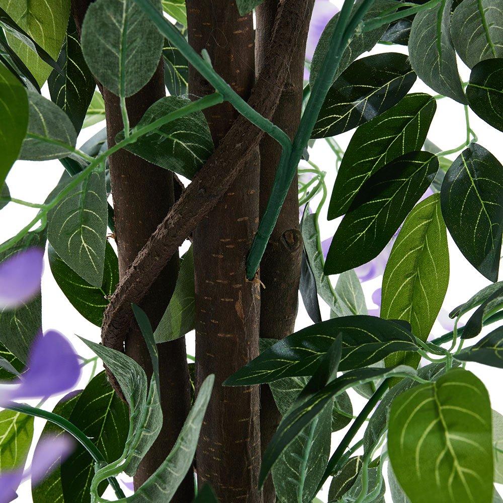 Green Purple Bl - LIFE IDEAS - Artificial Realistic Blossom Tree Bean Flower - 5