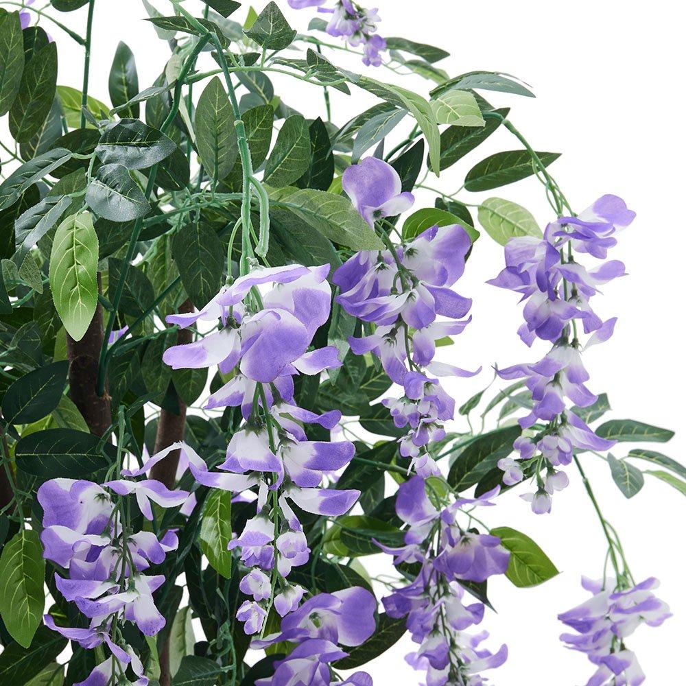 Green Purple Bl - LIFE IDEAS - Artificial Realistic Blossom Tree Bean Flower - 7