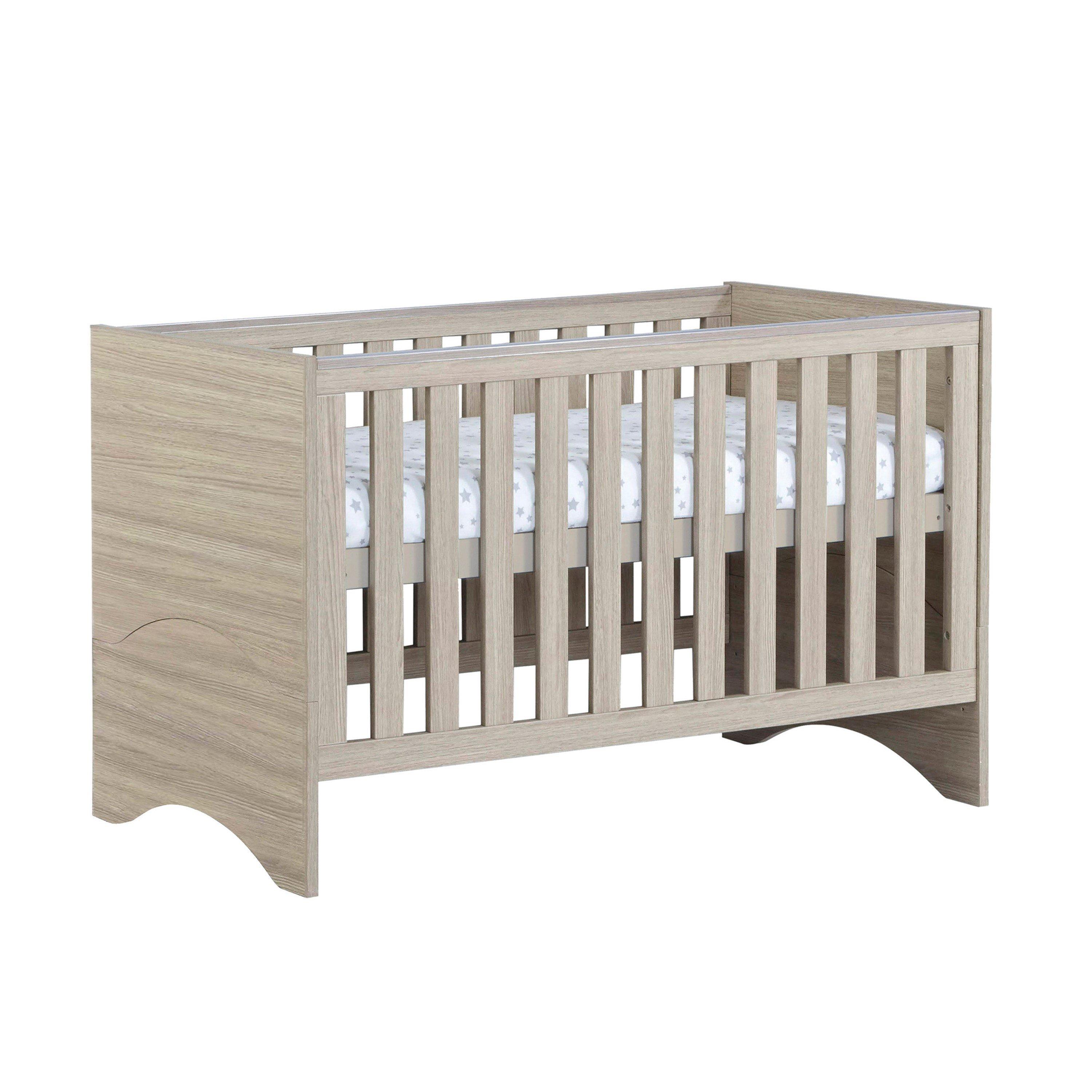 Babymore  Newborn Veni Cot Bed - Oak - 145x76x88