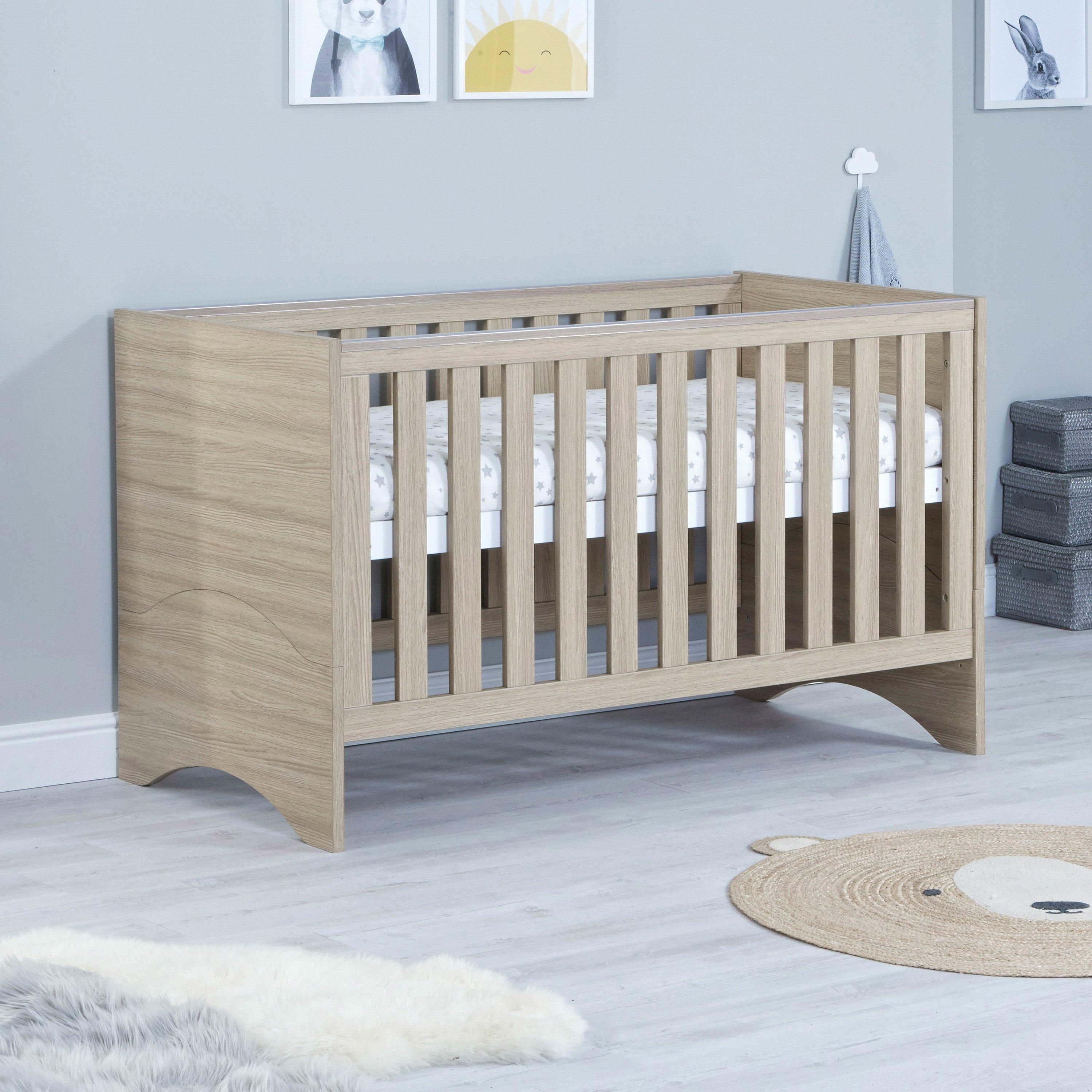 Oak - Babymore - Babymore Veni Cot Bed - Oak - 2