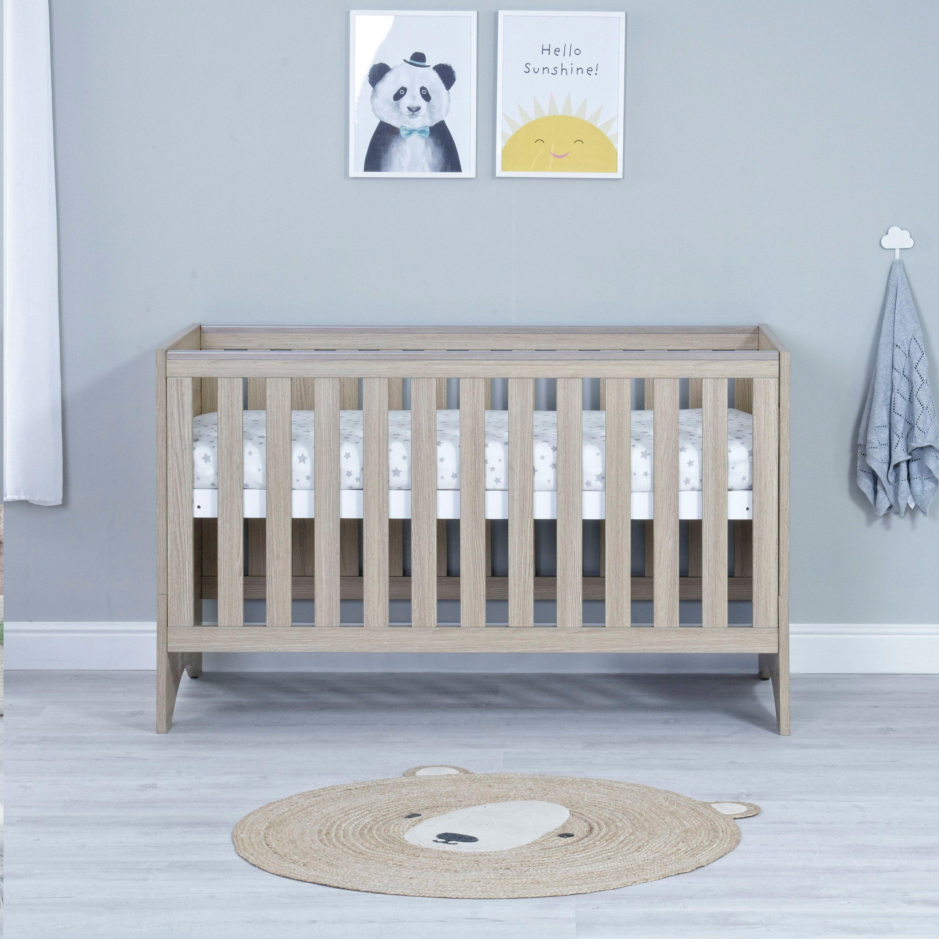 Oak - Babymore - Babymore Veni Cot Bed - Oak - 3