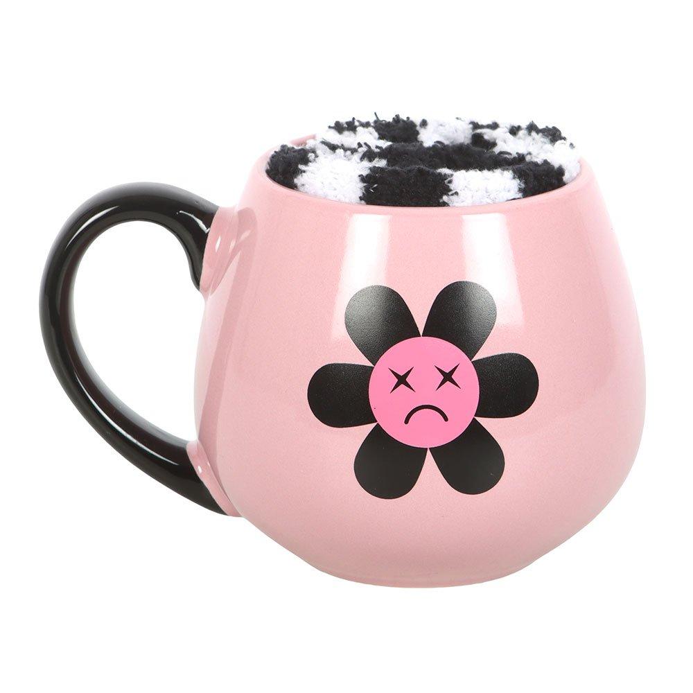 Pink - Something Different - Sad Flower Mug and Socks Set - 2