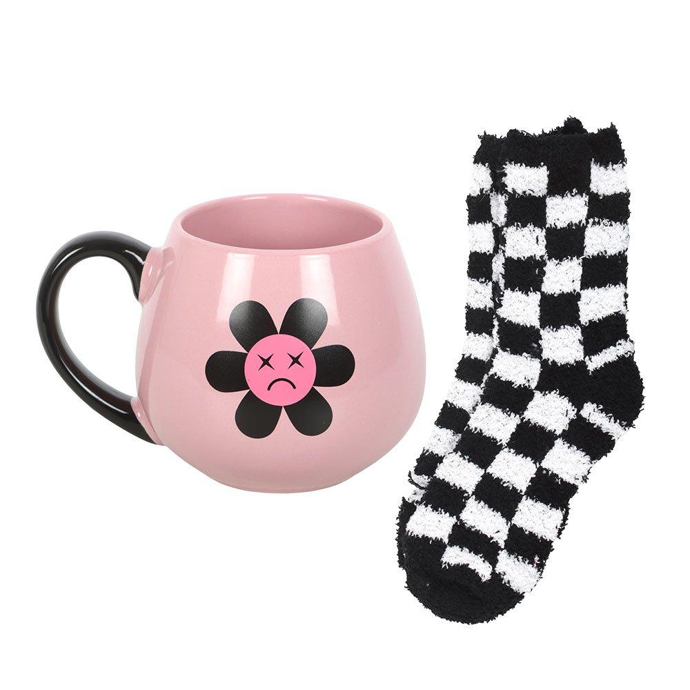Pink - Something Different - Sad Flower Mug and Socks Set - 4