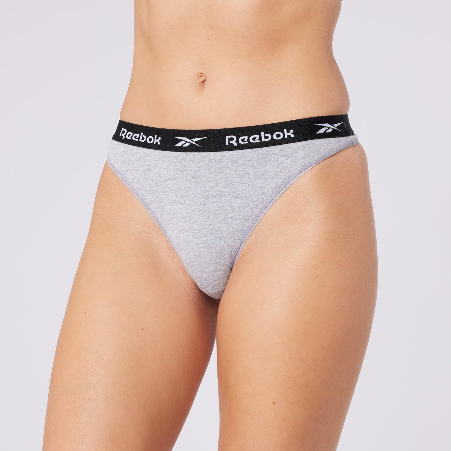 Blck/Whit/Gry - Reebok - 3 Pack Womens Thong Lotty - 13