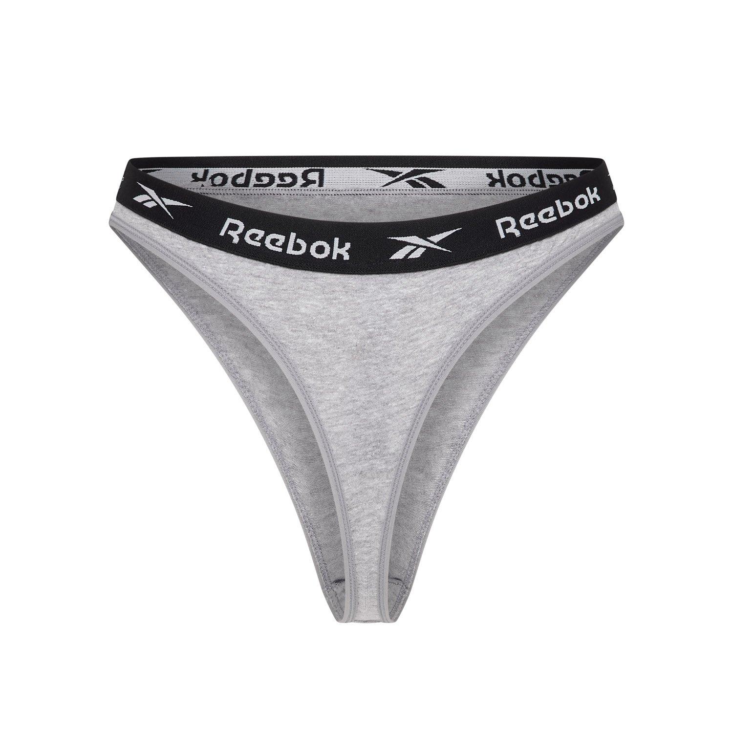 Blck/Whit/Gry - Reebok - 3 Pack Womens Thong Lotty - 5