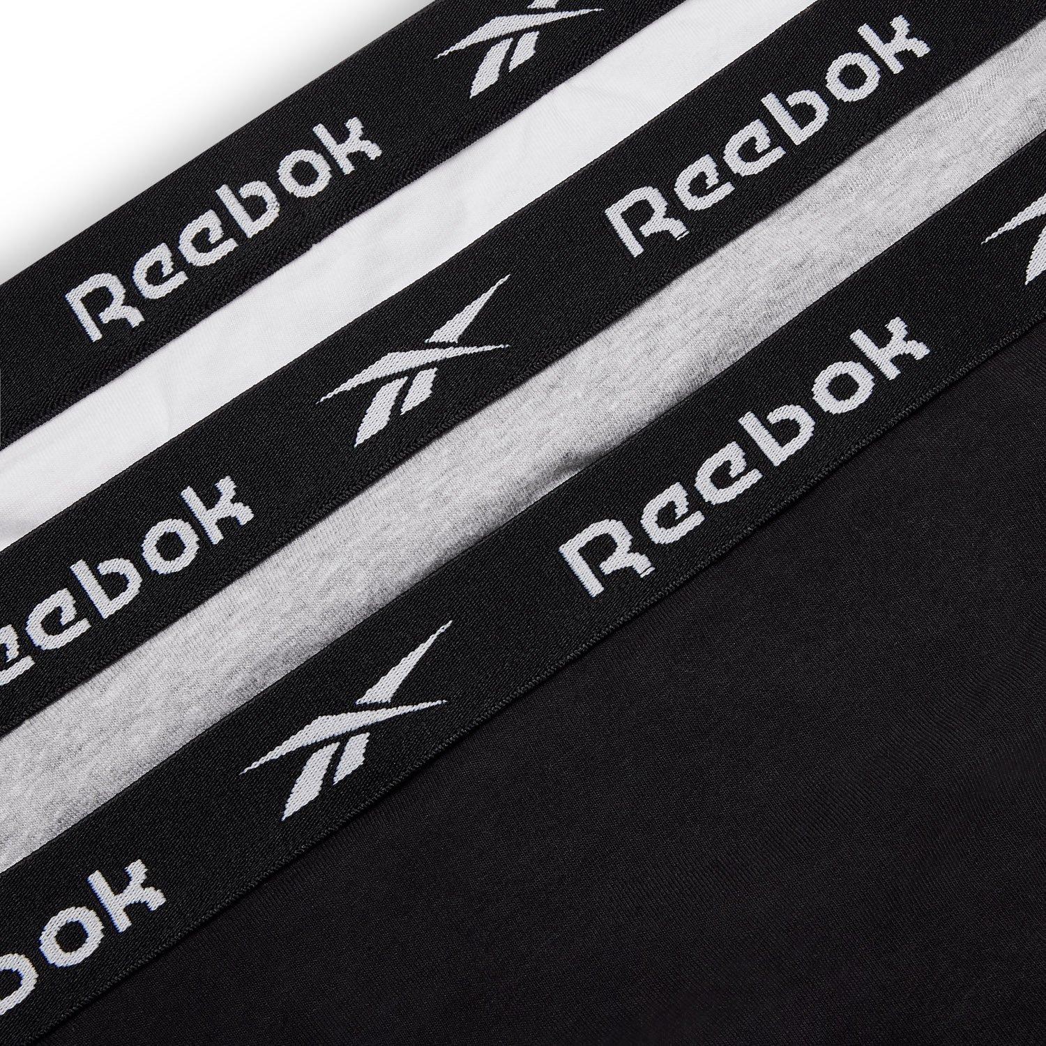 Blck/Whit/Gry - Reebok - 3 Pack Womens Thong Lotty - 8