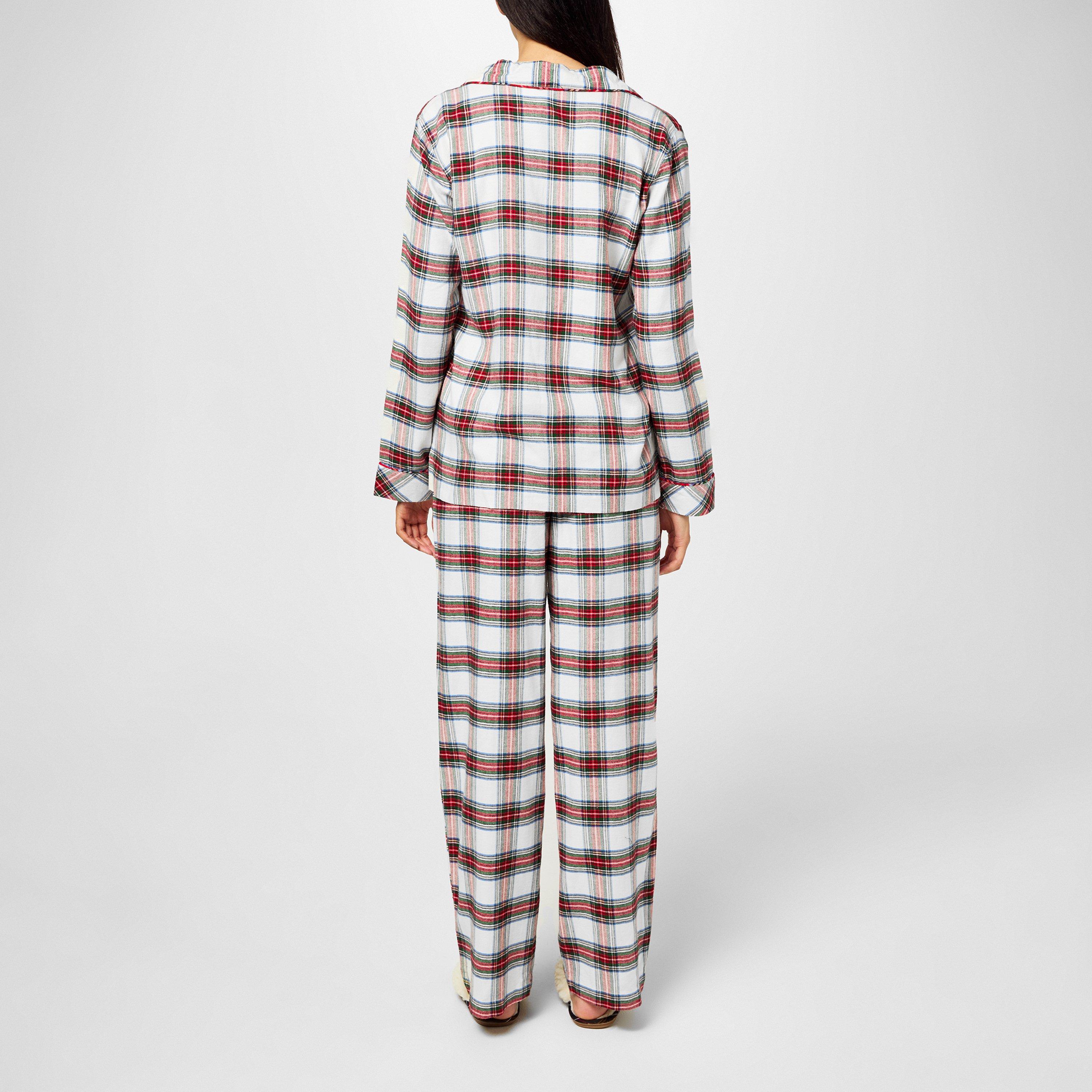 Cream Plaid - Lauren by Ralph Lauren - Women's Twill Pyjama Set - 3