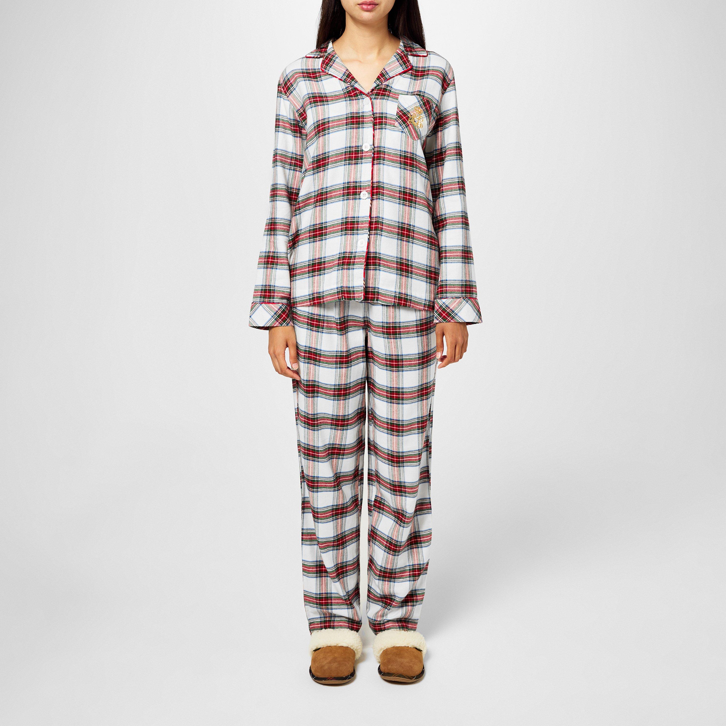 Cream Plaid - Lauren by Ralph Lauren - Women's Twill Pyjama Set - 5