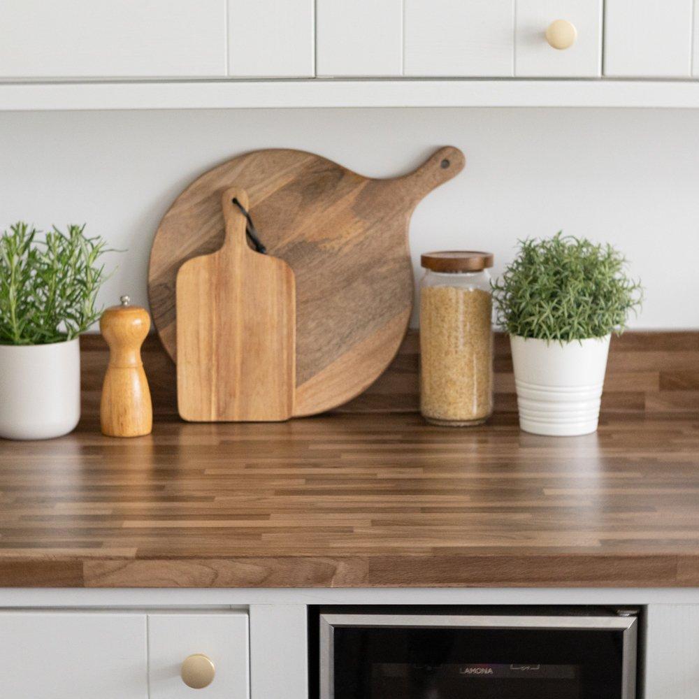 Brown - D C Fix - dc fix Walnut Block Self Adhesive Vinyl Pack 3 - 5