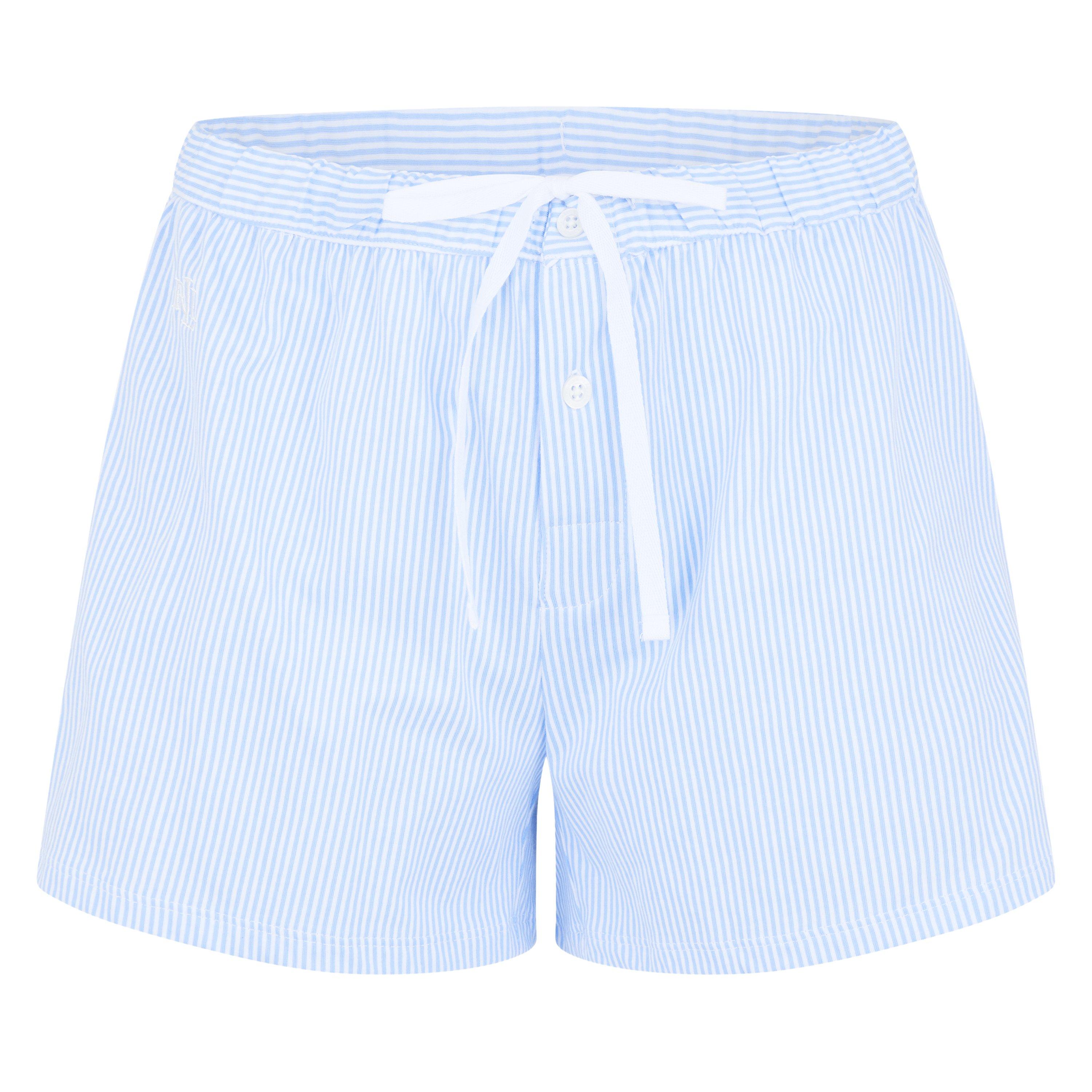486 Blue Stripe - Lauren by Ralph Lauren - Women's Stripe Pyjama Shorts - 1