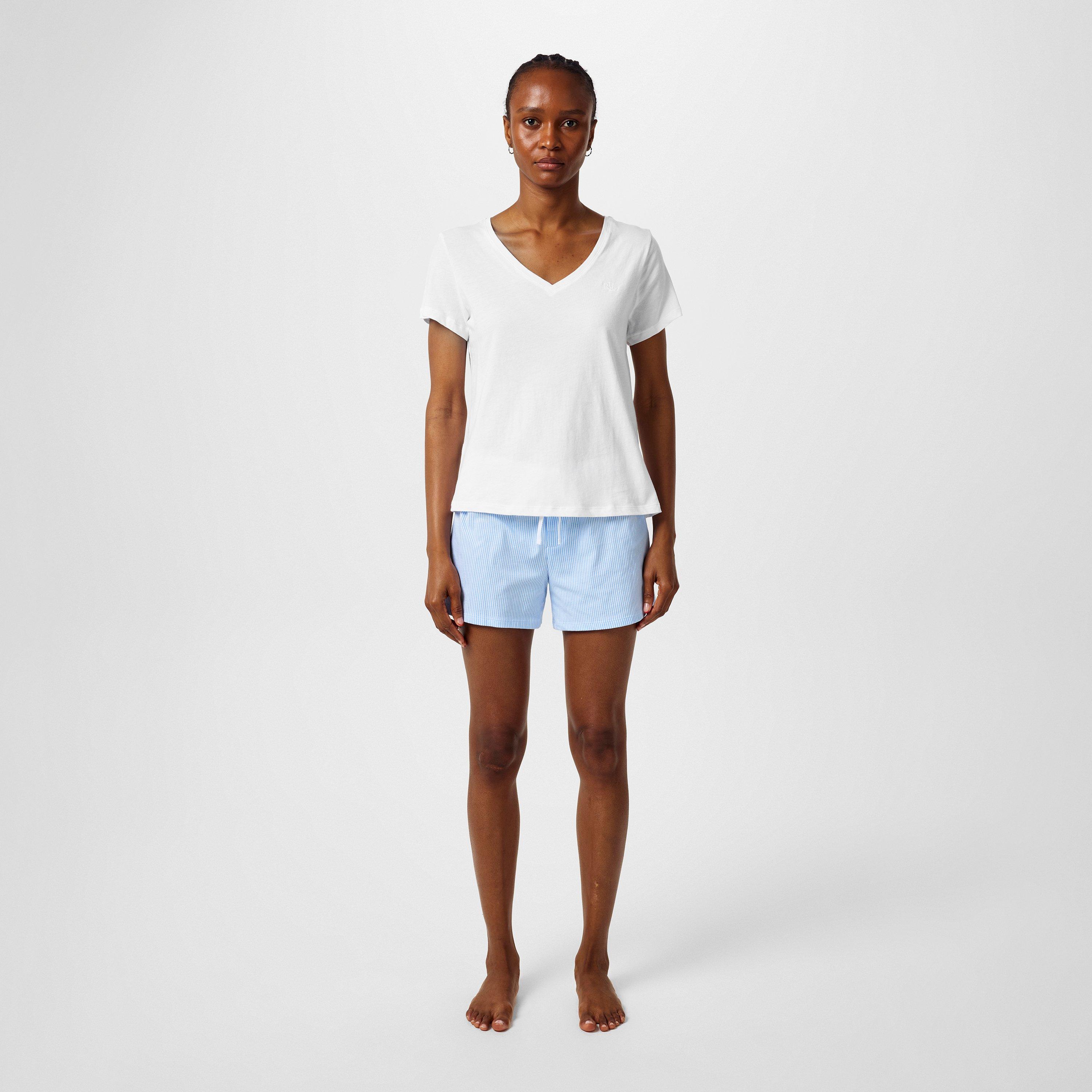 486 Blue Stripe - Lauren by Ralph Lauren - Women's Stripe Pyjama Shorts - 6