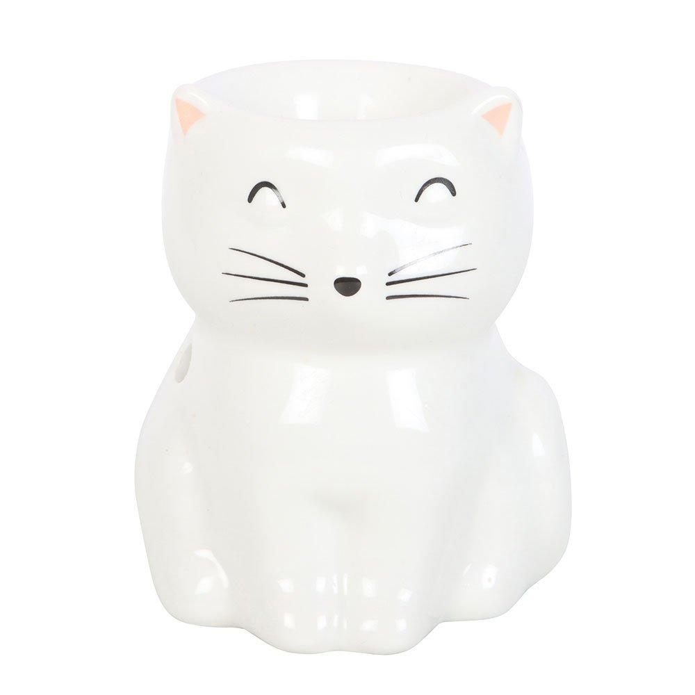 White - Something Different - White Happy Cat Oil Burner - 2