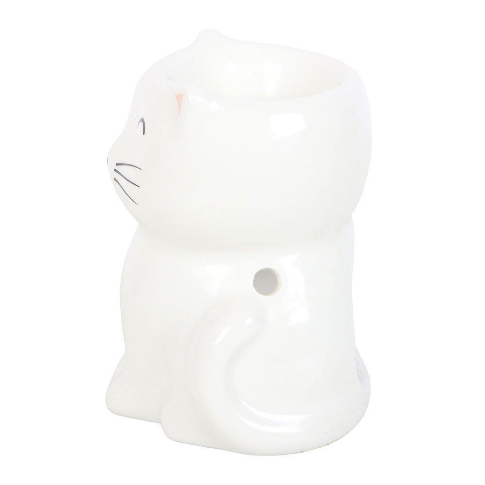 White - Something Different - White Happy Cat Oil Burner - 3
