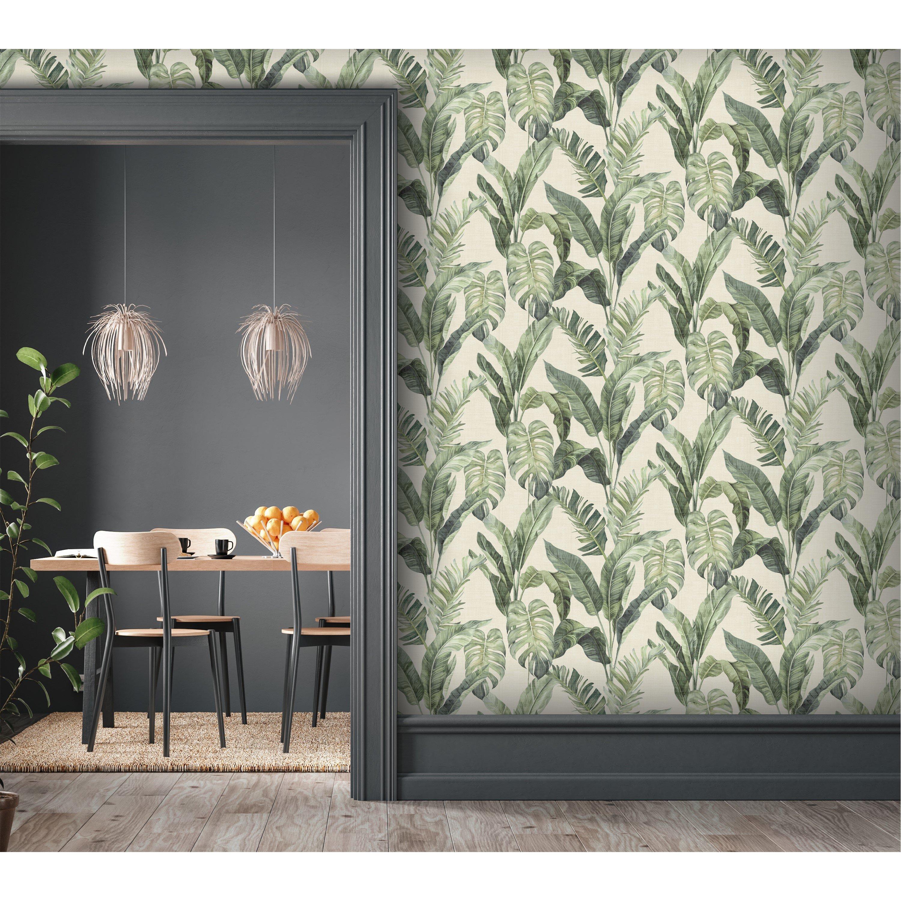 Green - Arthouse - Palm Springs Natural Green Wallpaper - 3