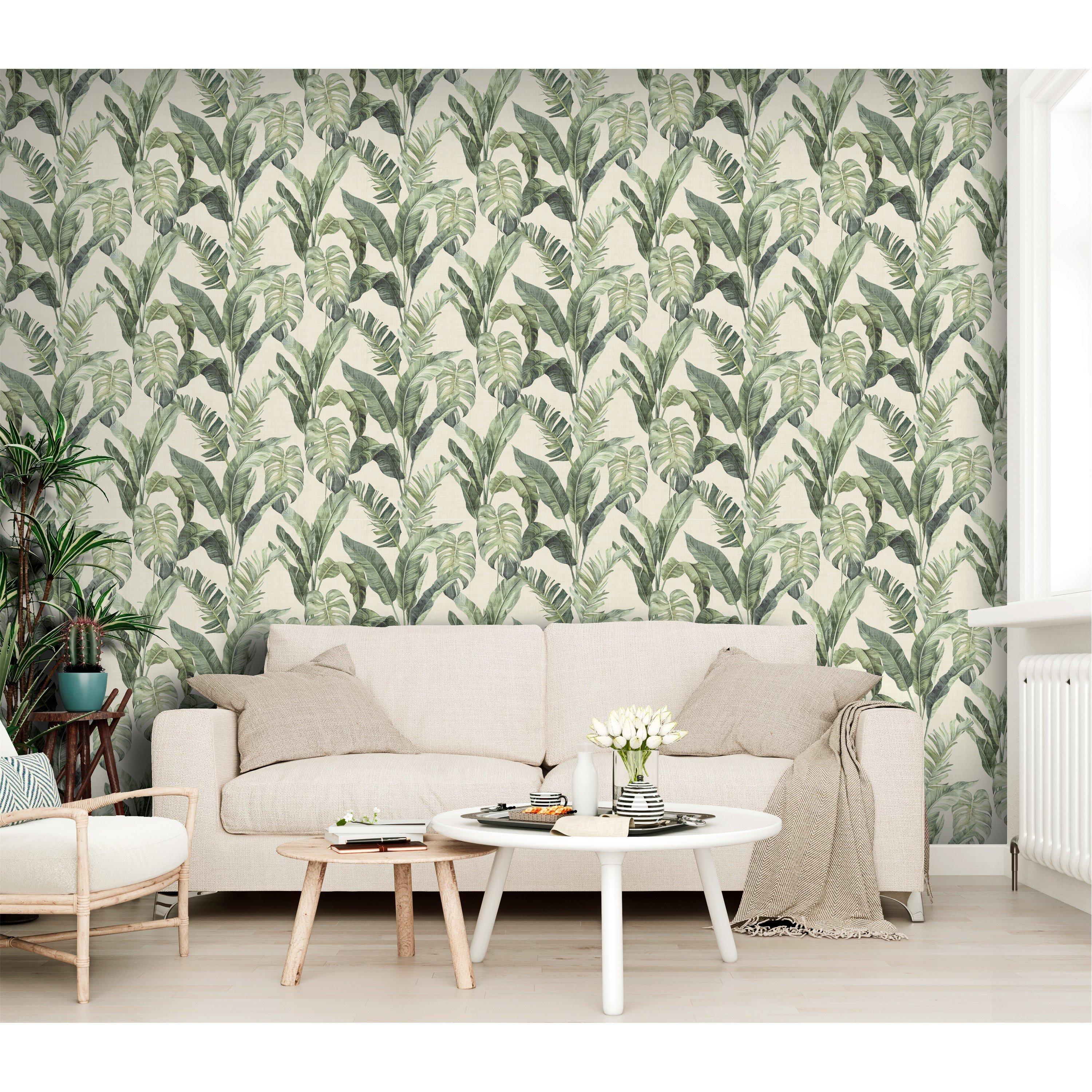 Green - Arthouse - Palm Springs Natural Green Wallpaper - 4