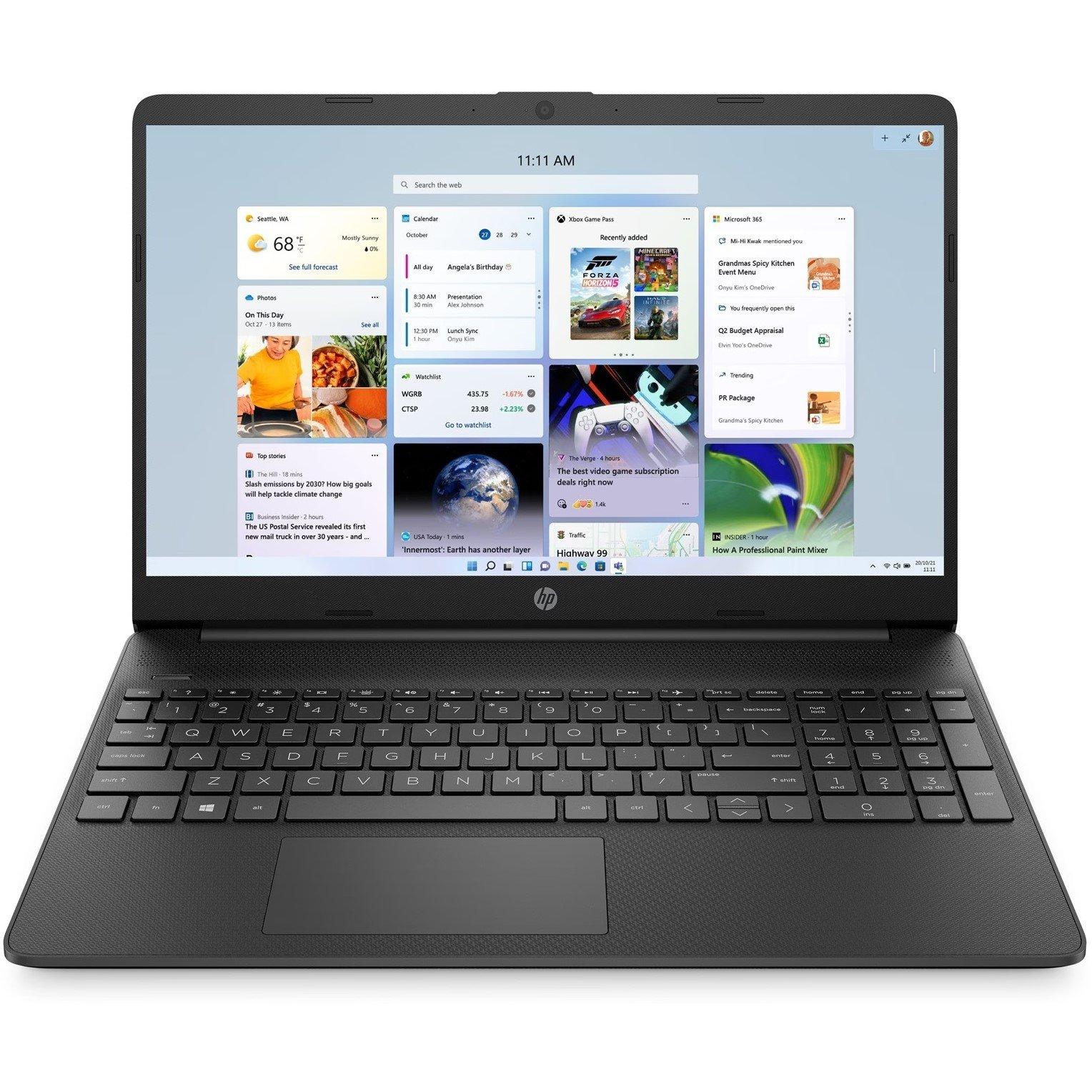 Black - HP - HP 15s-fq0004na Laptop - Intel 4GB 128GB Win 11s - 1