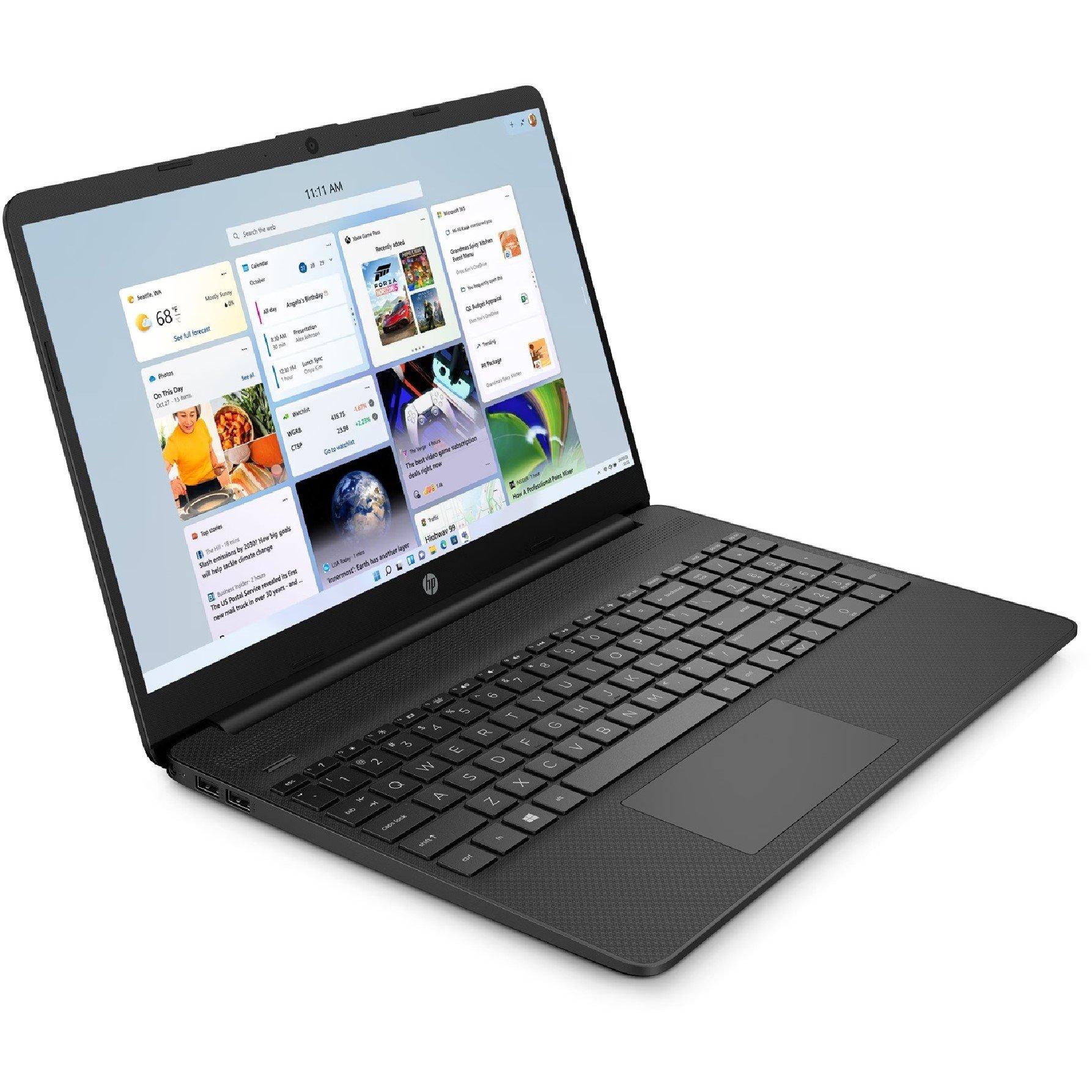 Black - HP - HP 15s-fq0004na Laptop - Intel 4GB 128GB Win 11s - 2