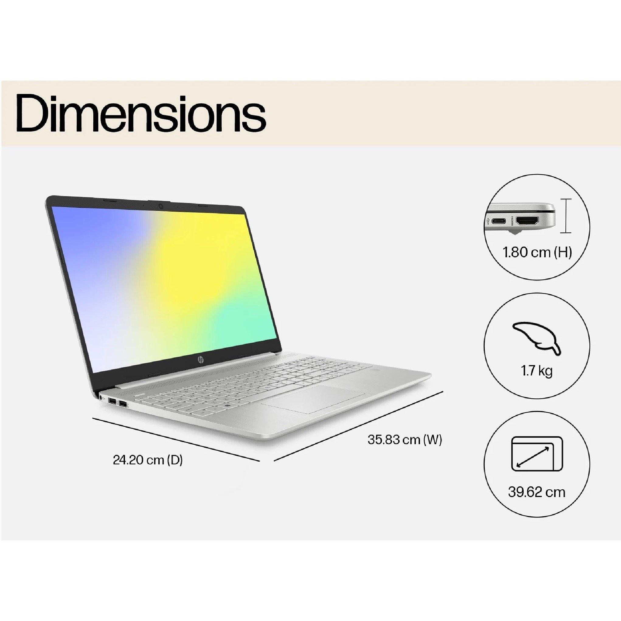 Black - HP - HP 15s-fq0004na Laptop - Intel 4GB 128GB Win 11s - 3