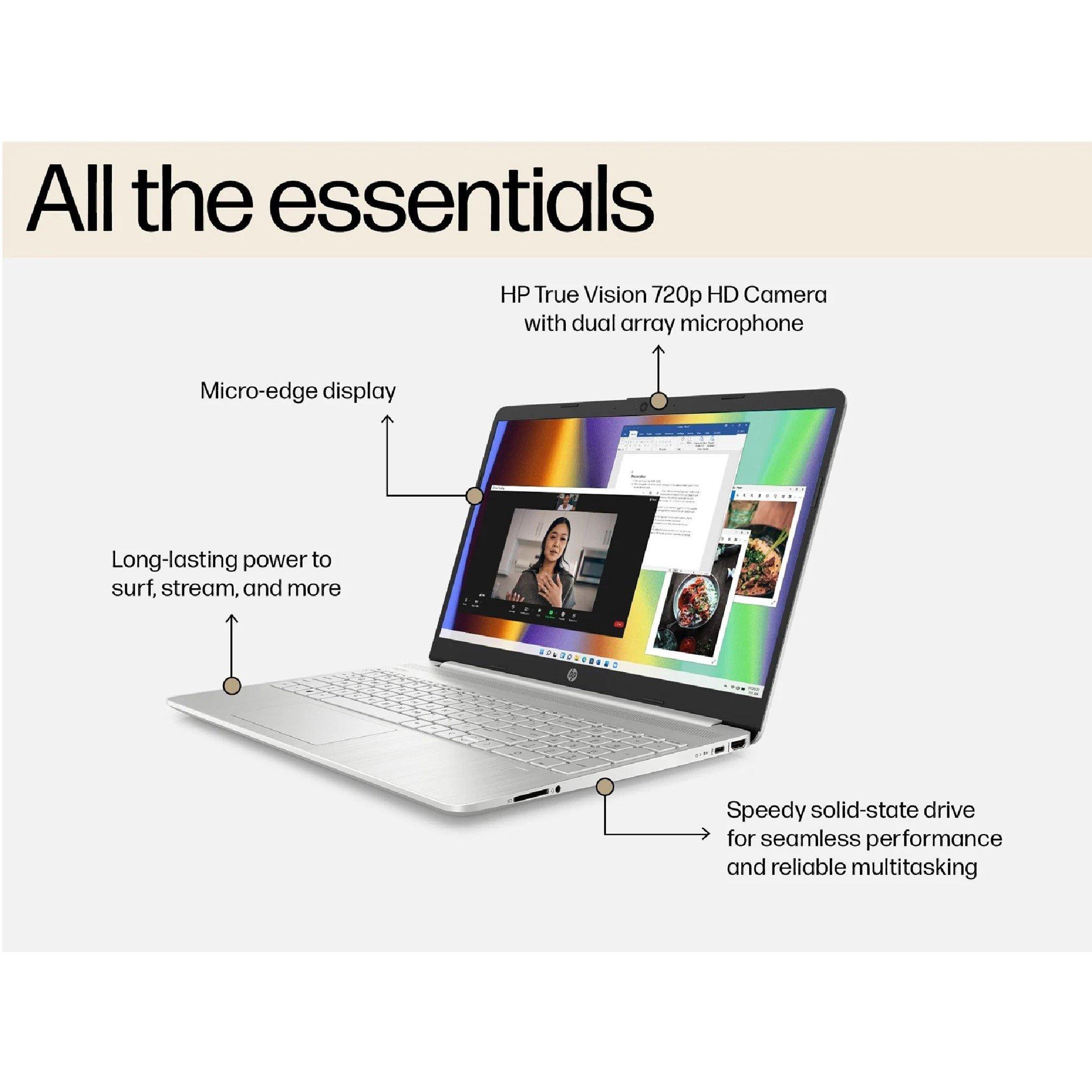 Black - HP - HP 15s-fq0004na Laptop - Intel 4GB 128GB Win 11s - 6