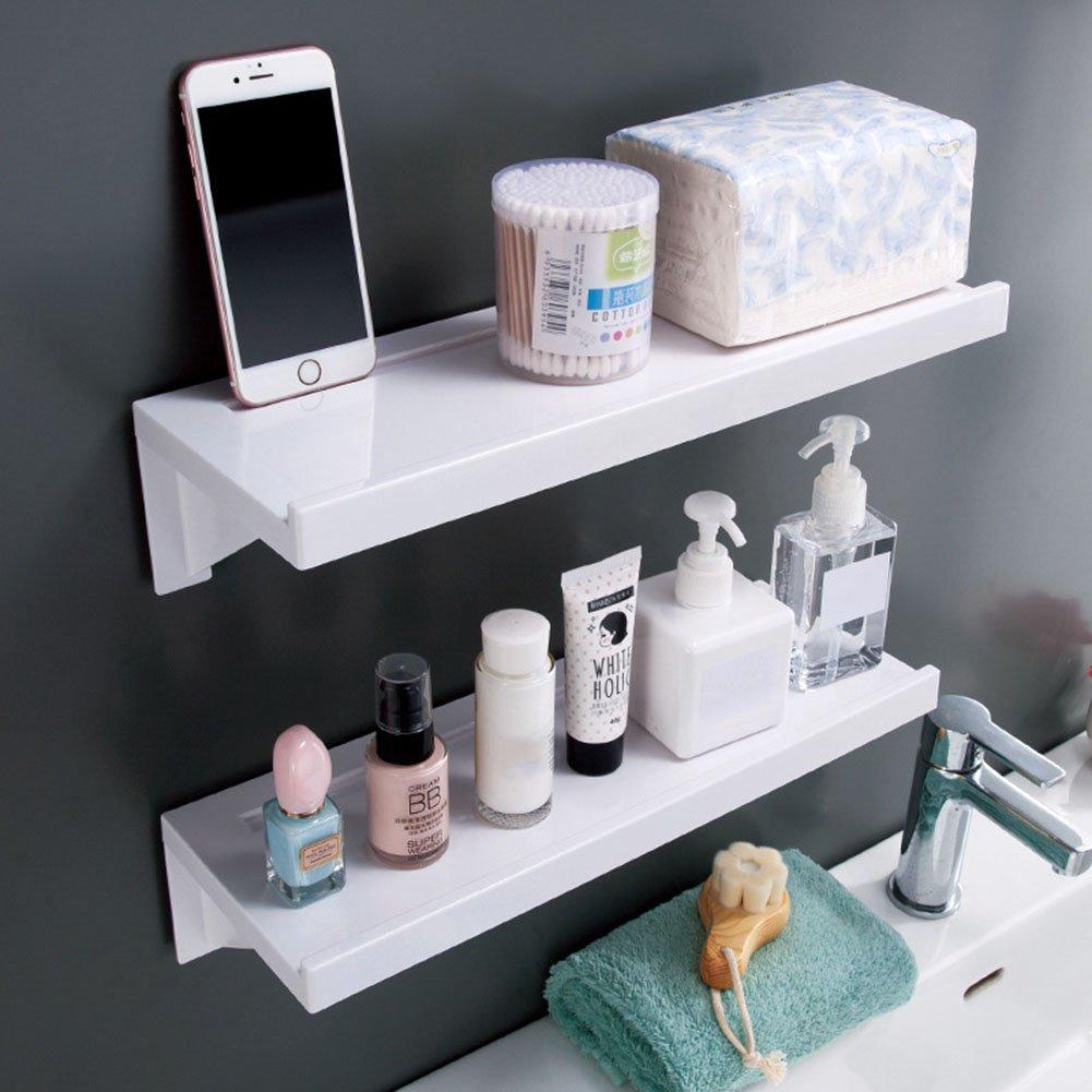 White - LIFE IDEAS - Self-Adhesive Shelf Waterproof Shower Rack - 1