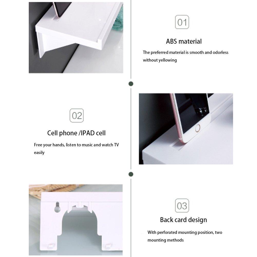 White - LIFE IDEAS - Self-Adhesive Shelf Waterproof Shower Rack - 3