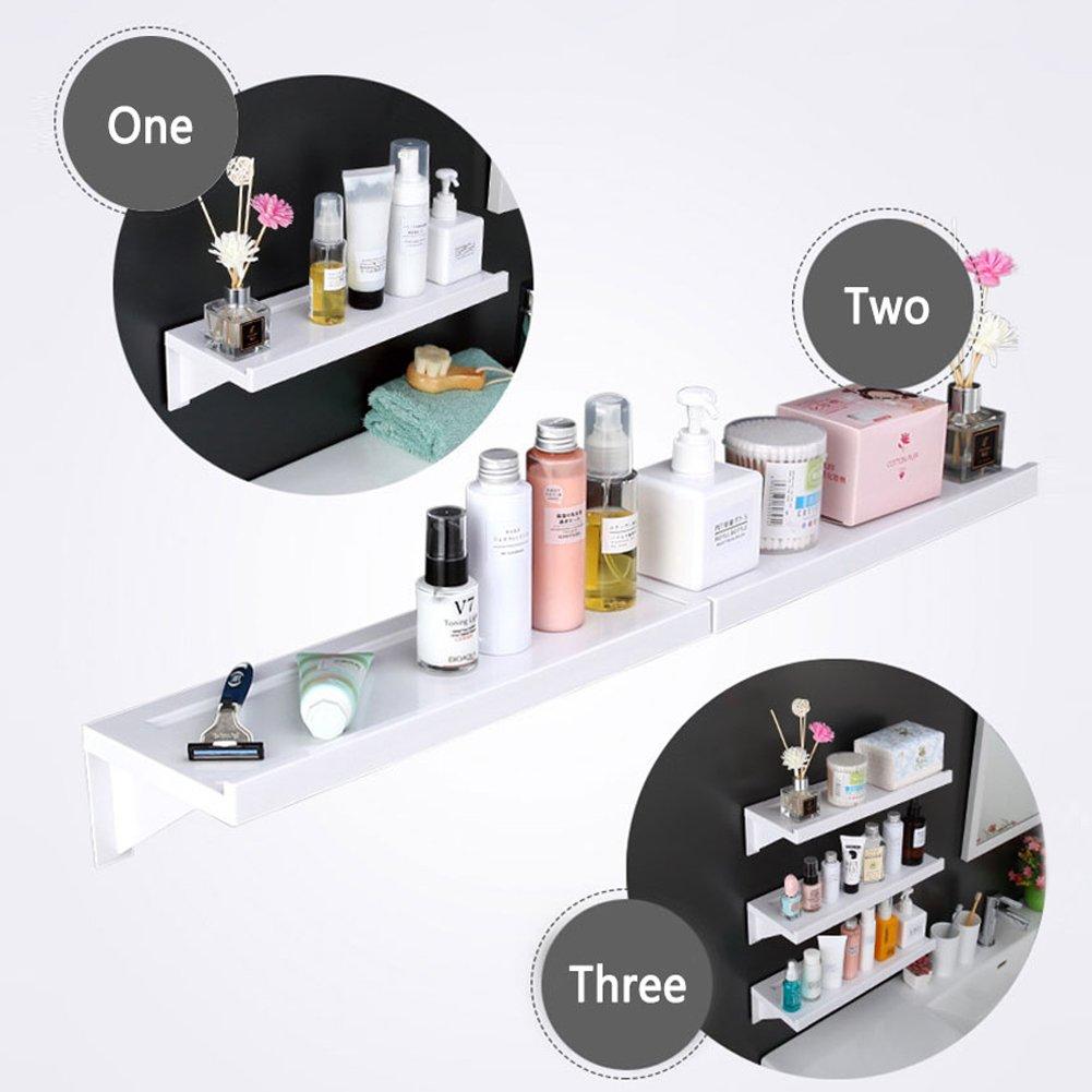 White - LIFE IDEAS - Self-Adhesive Shelf Waterproof Shower Rack - 5