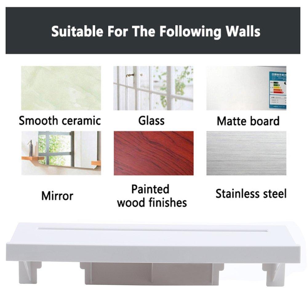 White - LIFE IDEAS - Self-Adhesive Shelf Waterproof Shower Rack - 8