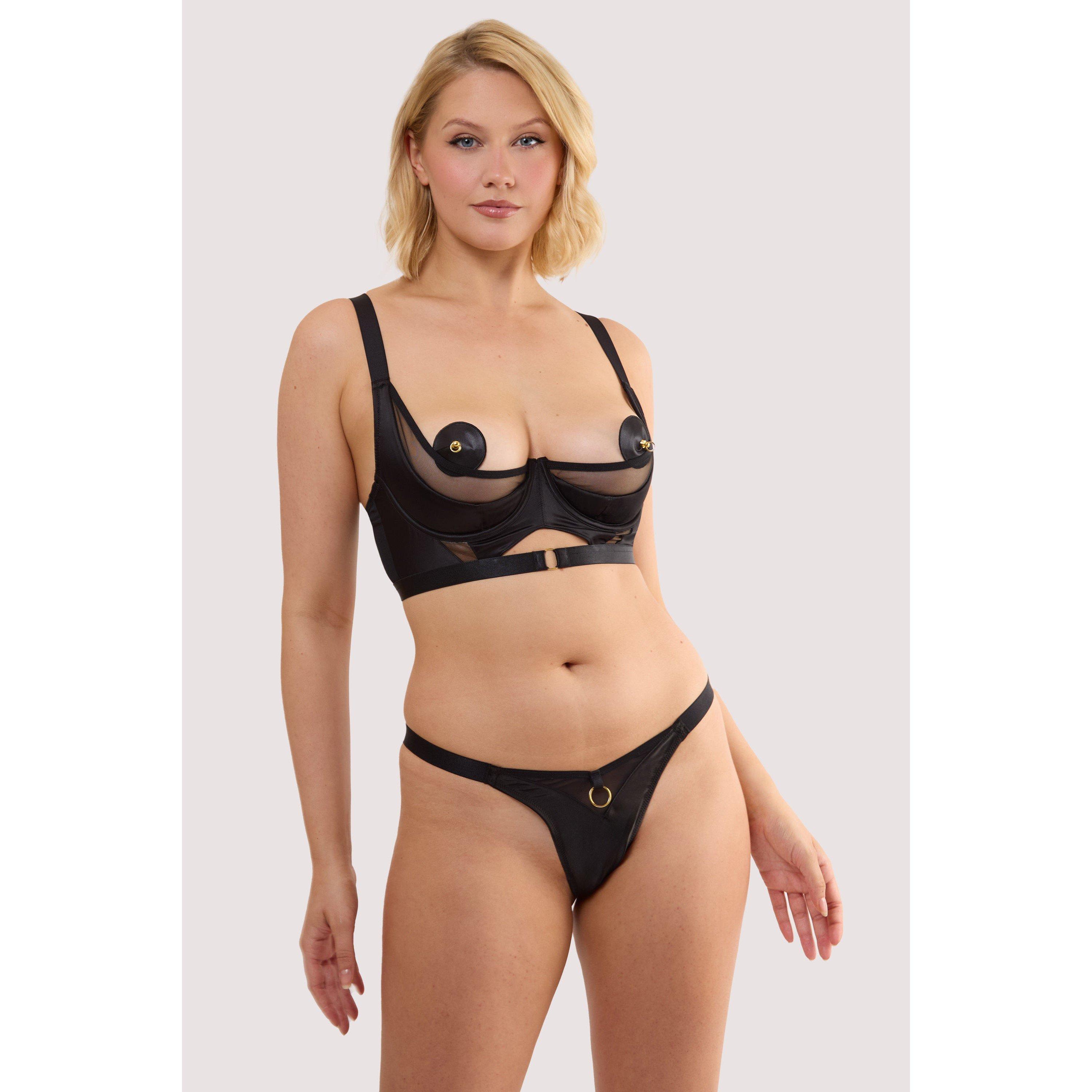 Black - Playful Promises - Kristina Black Thong - 4