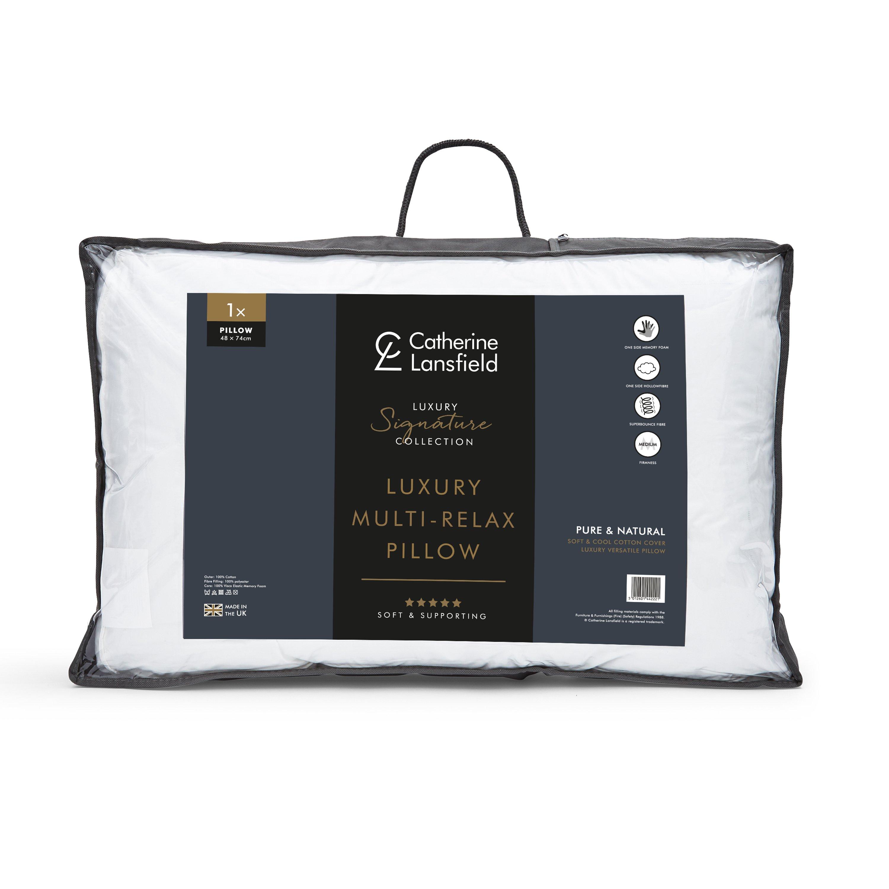 White - Catherine Lansfield - Luxury Multi Relax Cotton Pillow - 5