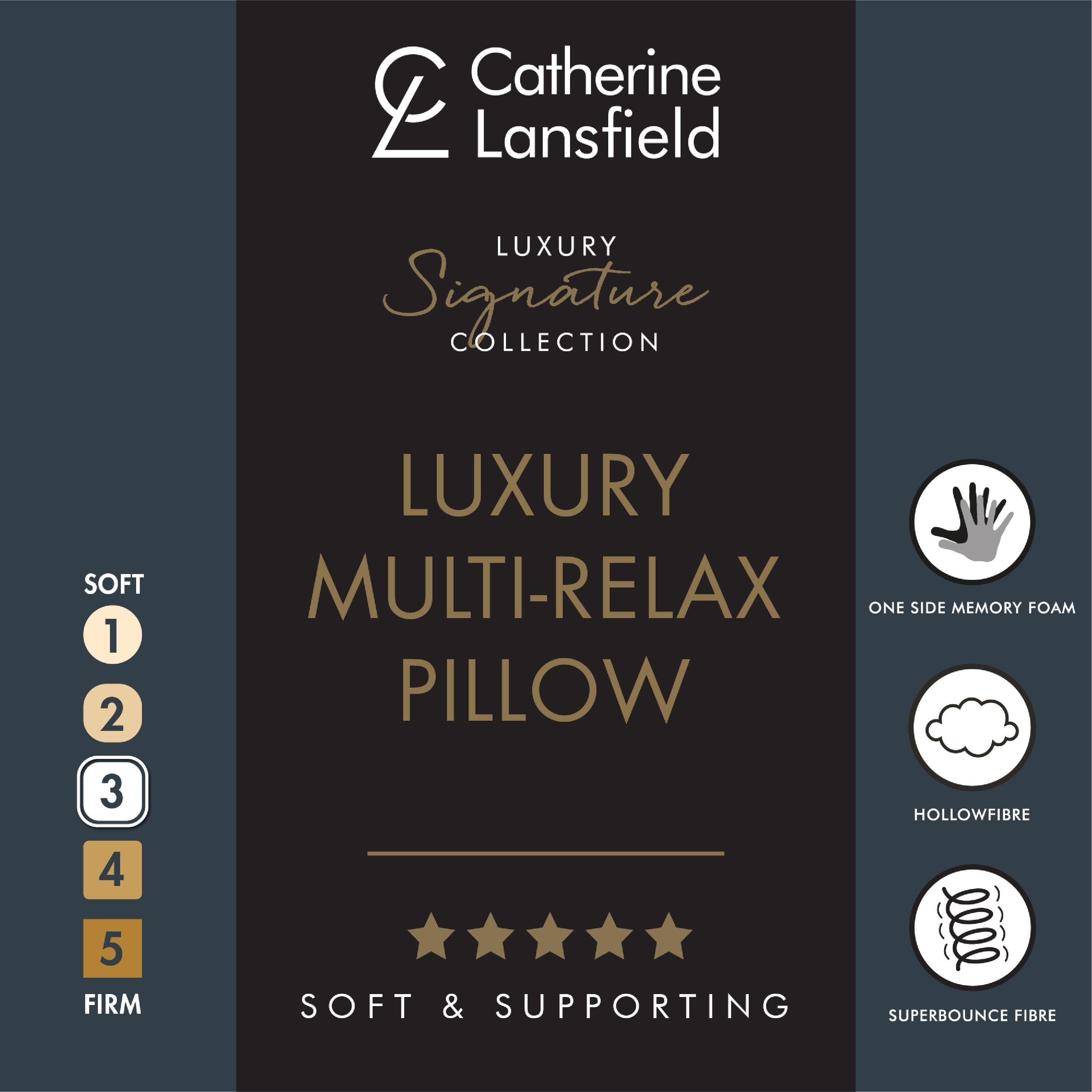 White - Catherine Lansfield - Luxury Multi Relax Cotton Pillow - 6