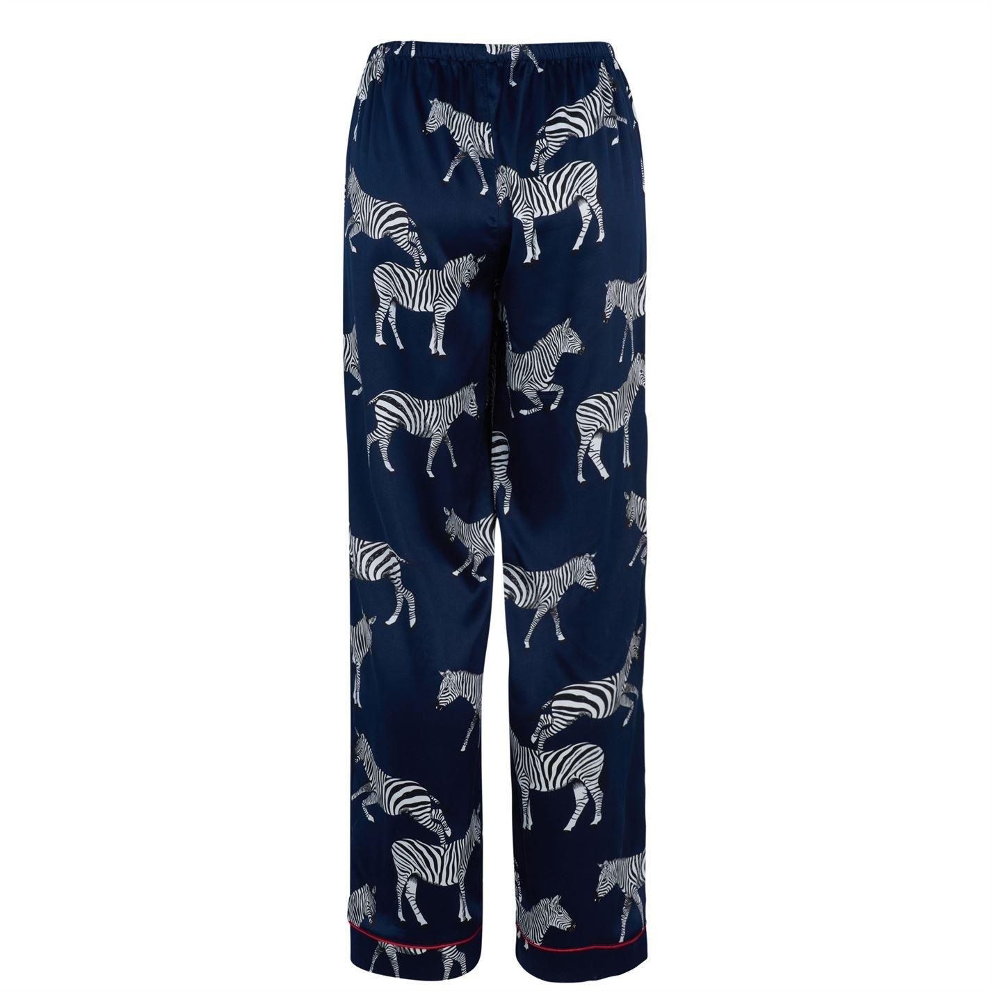 Zebra Navy - Chelsea Peers - Print Long Sleeve Pyjamas Set - 10