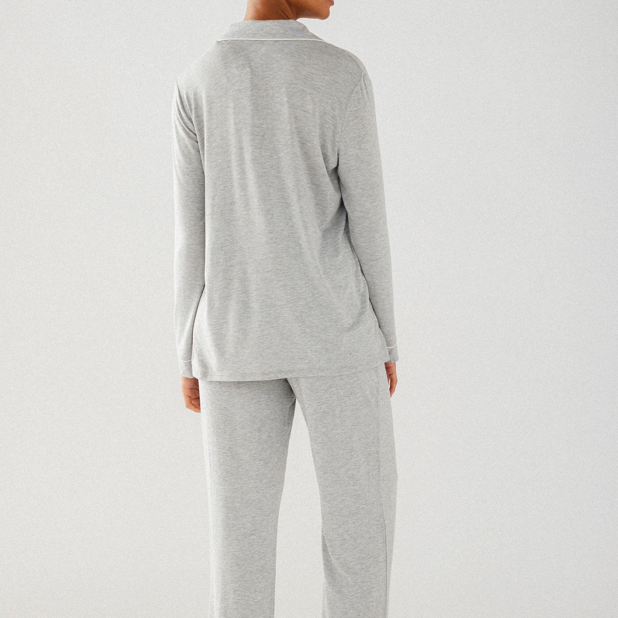 Grau - Chelsea Peers - Modal Button Up Pyjama Set - 4