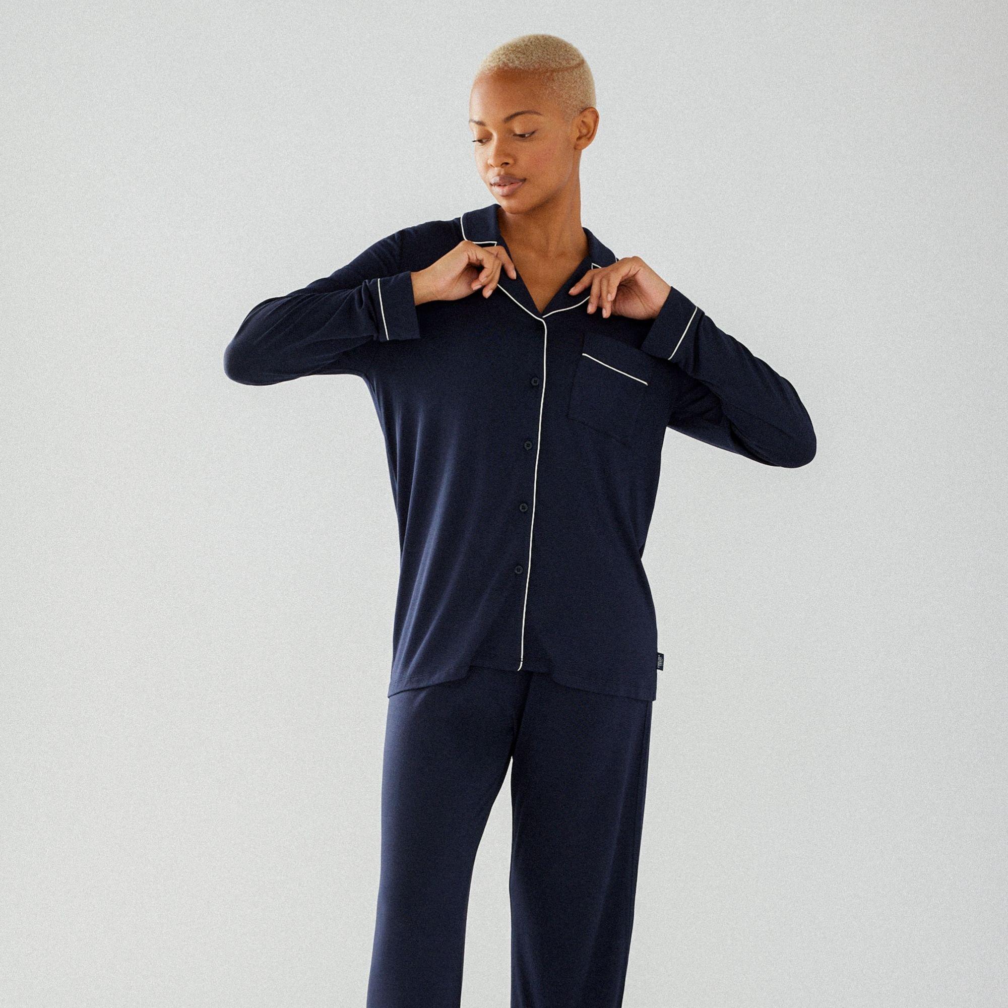 Blu navy - Chelsea Peers - Modal Button Up Pyjama Set - 8