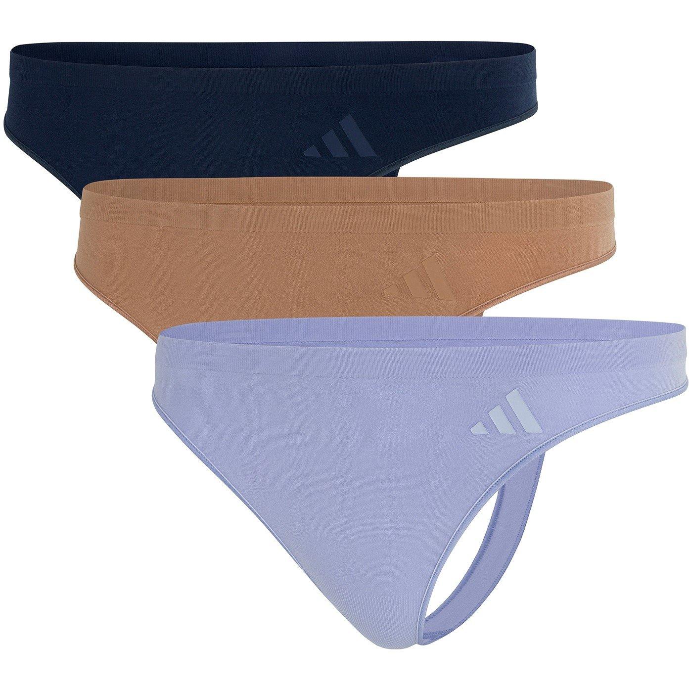 Adidas Women's Low Rise Thong 3Pk - Assorted - 16 (XL)