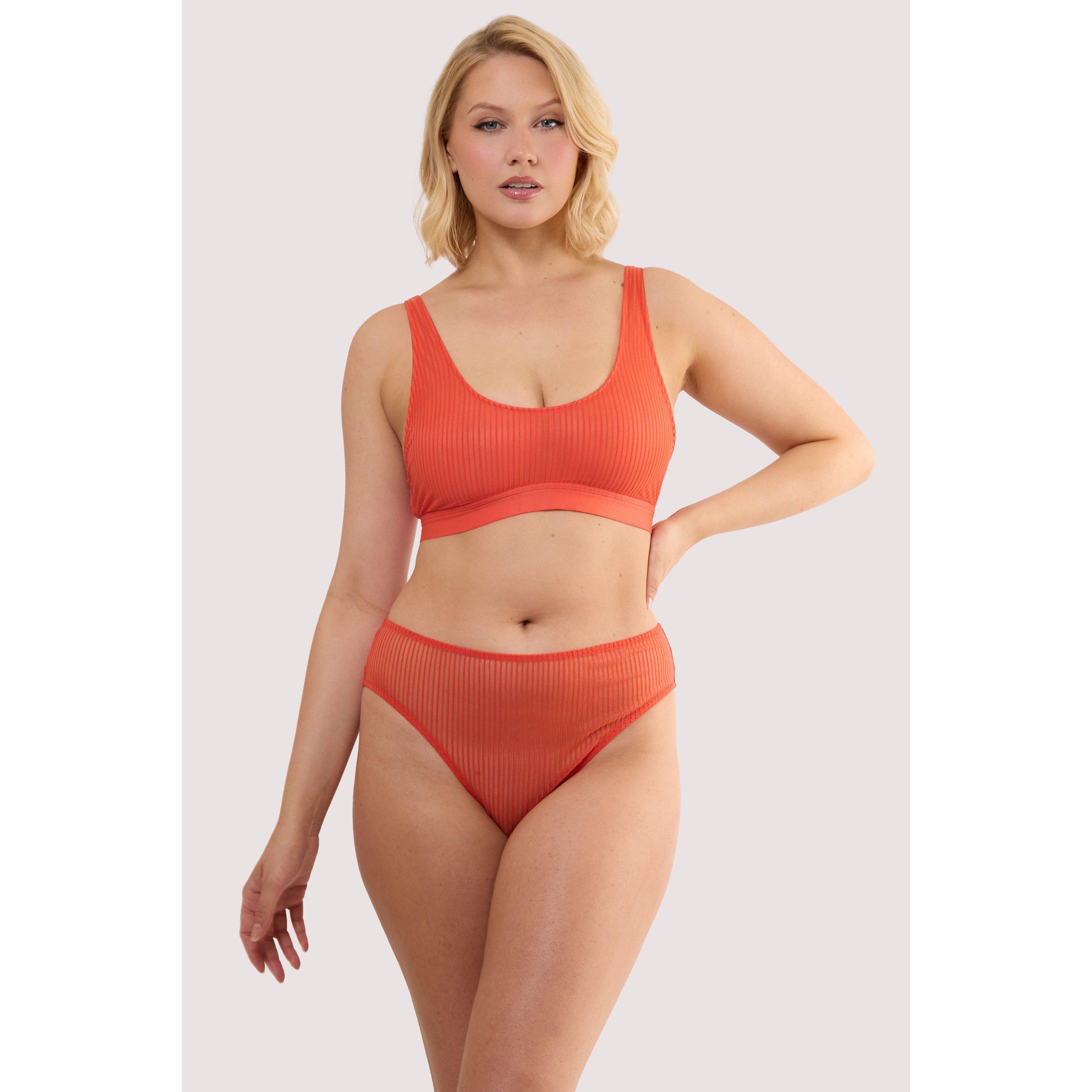 Red - Playful Promises - Veronica Red Microstripe Hipster Brief - 4