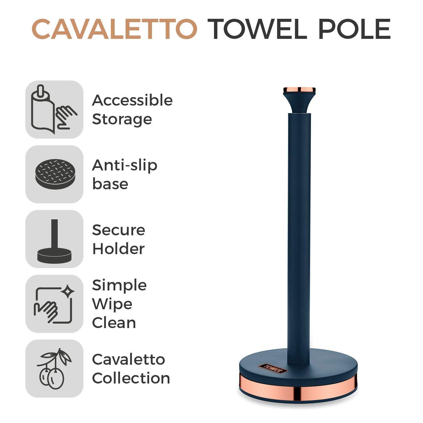 Midnight Blue - Tower - Cavaletto Towel Pole - 2