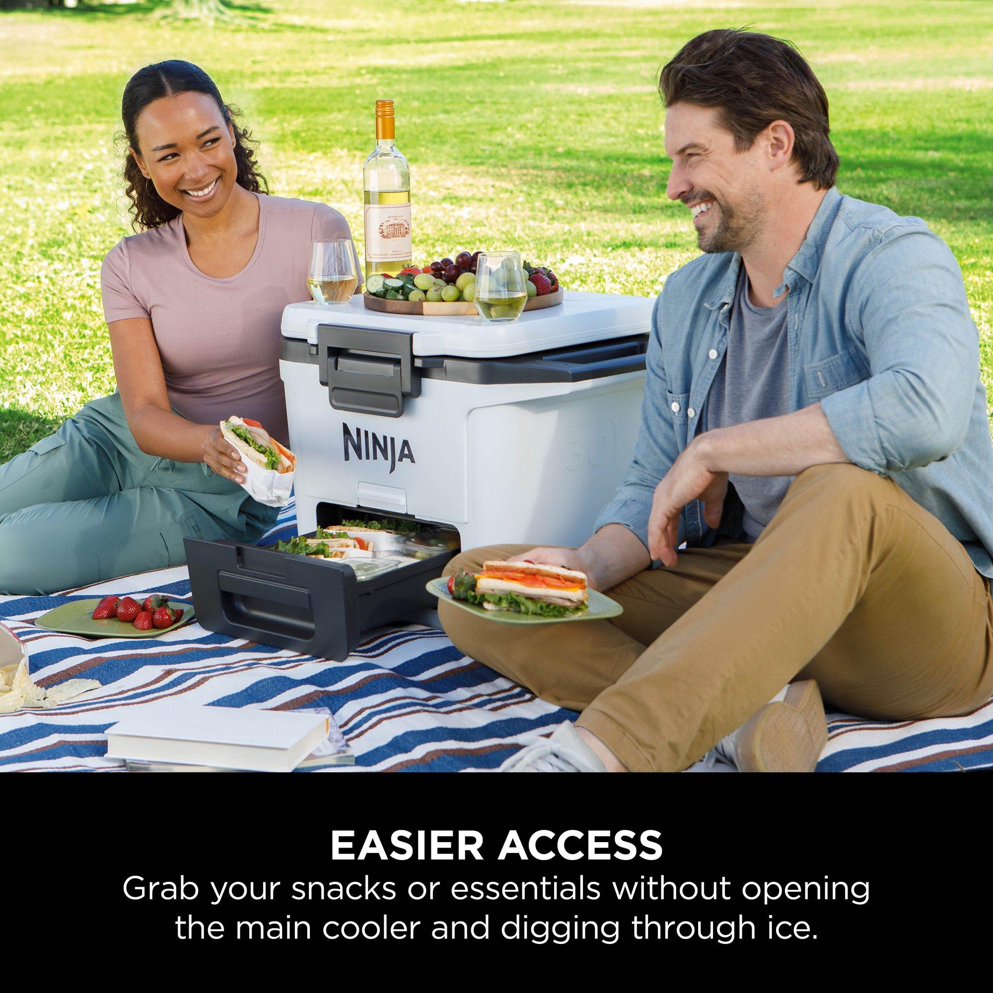 White - Ninja - FrostVault 30QT/28L Hard Cooler with Dry Zone - 11