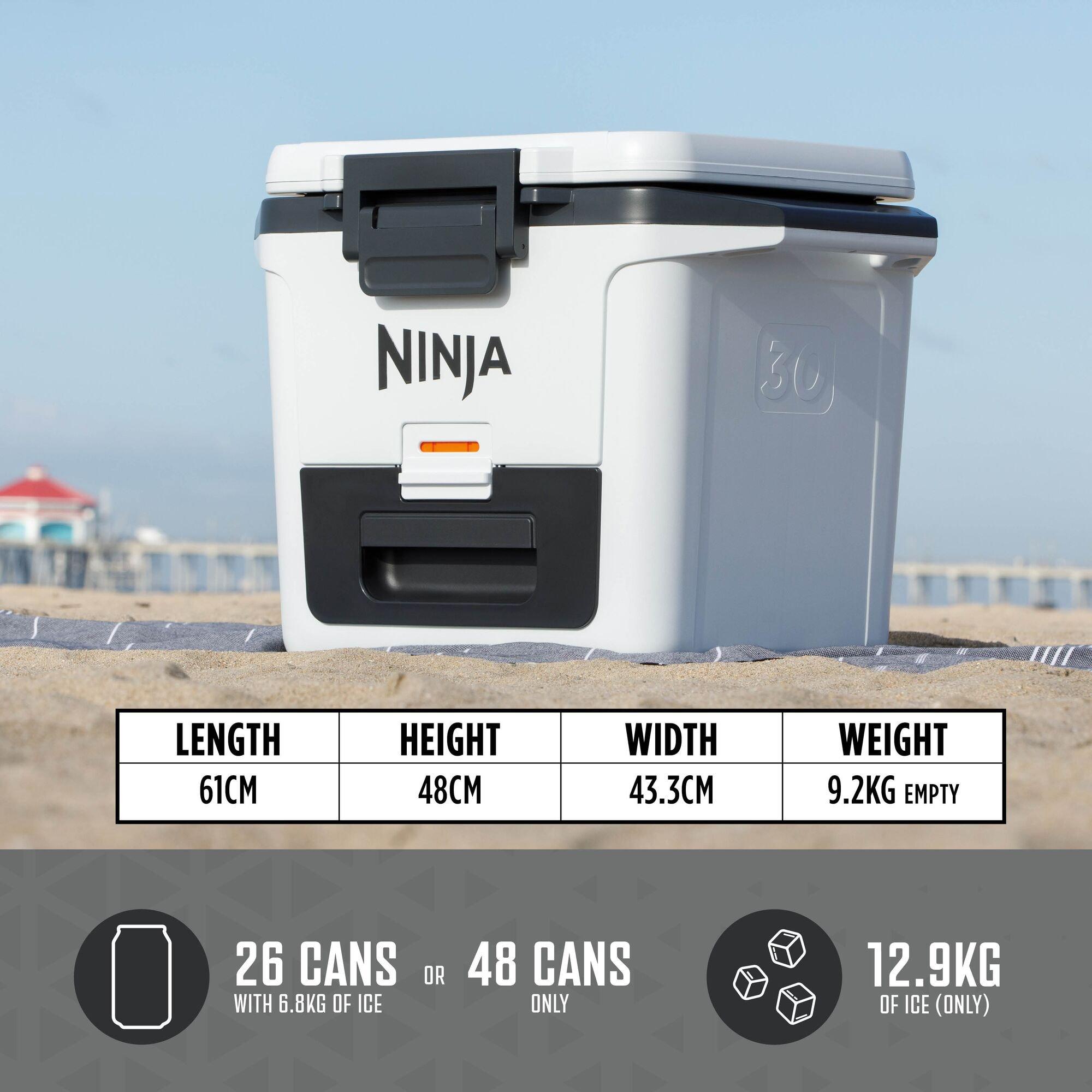 White - Ninja - FrostVault 30QT/28L Hard Cooler with Dry Zone - 3