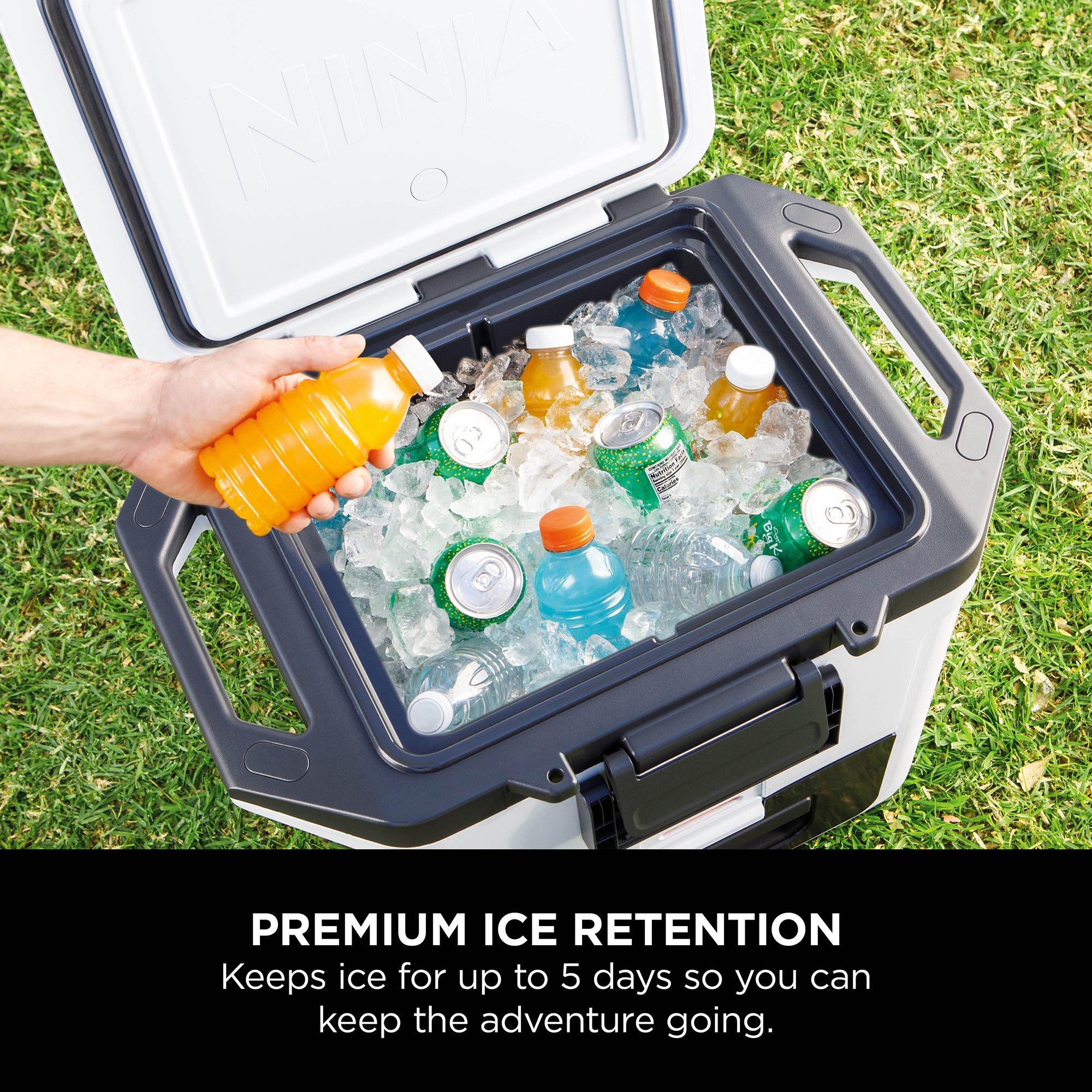 White - Ninja - FrostVault 30QT/28L Hard Cooler with Dry Zone - 6