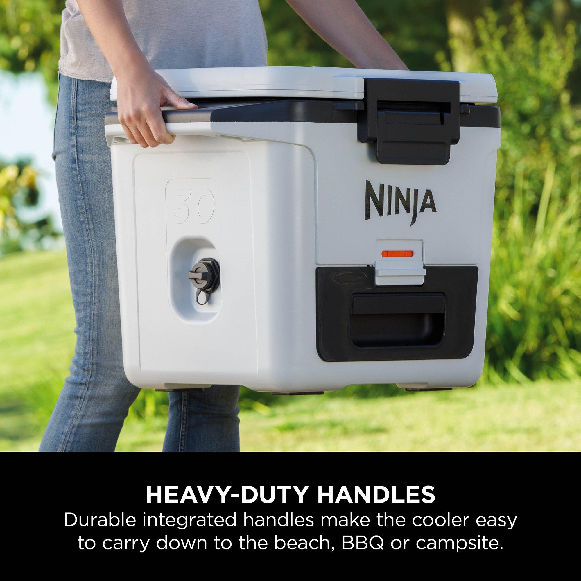 White - Ninja - FrostVault 30QT/28L Hard Cooler with Dry Zone - 8