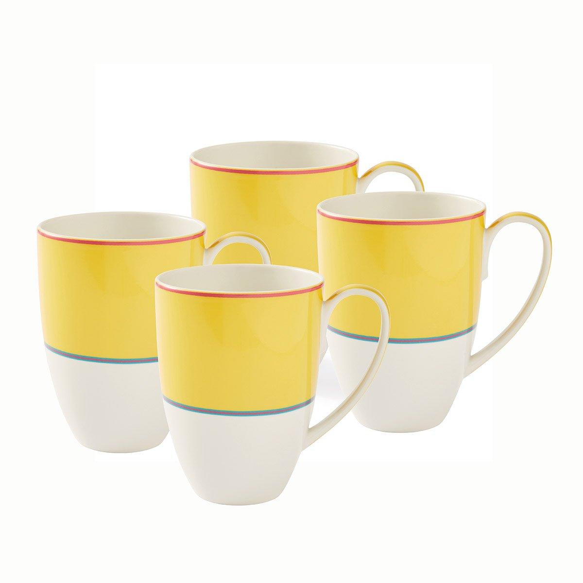 Spode Kit Kemp  Kit Kemp Calypso 4 Mugs Yellow