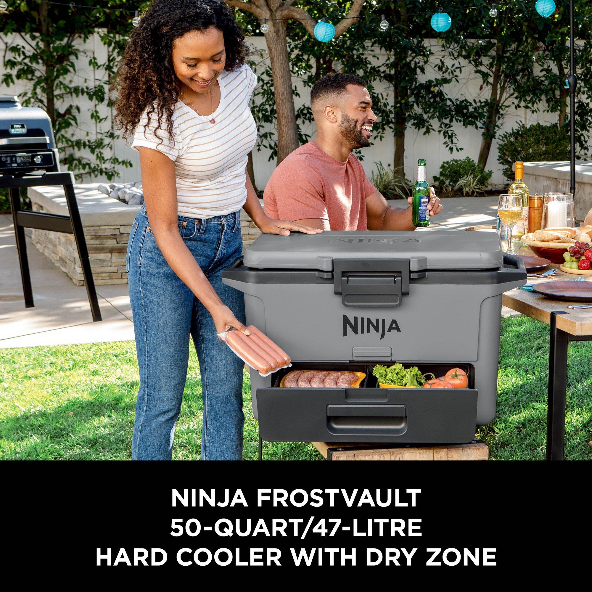 Grey - Ninja - FrostVault 50QT/47L Hard Cooler with Dry Zone - 2