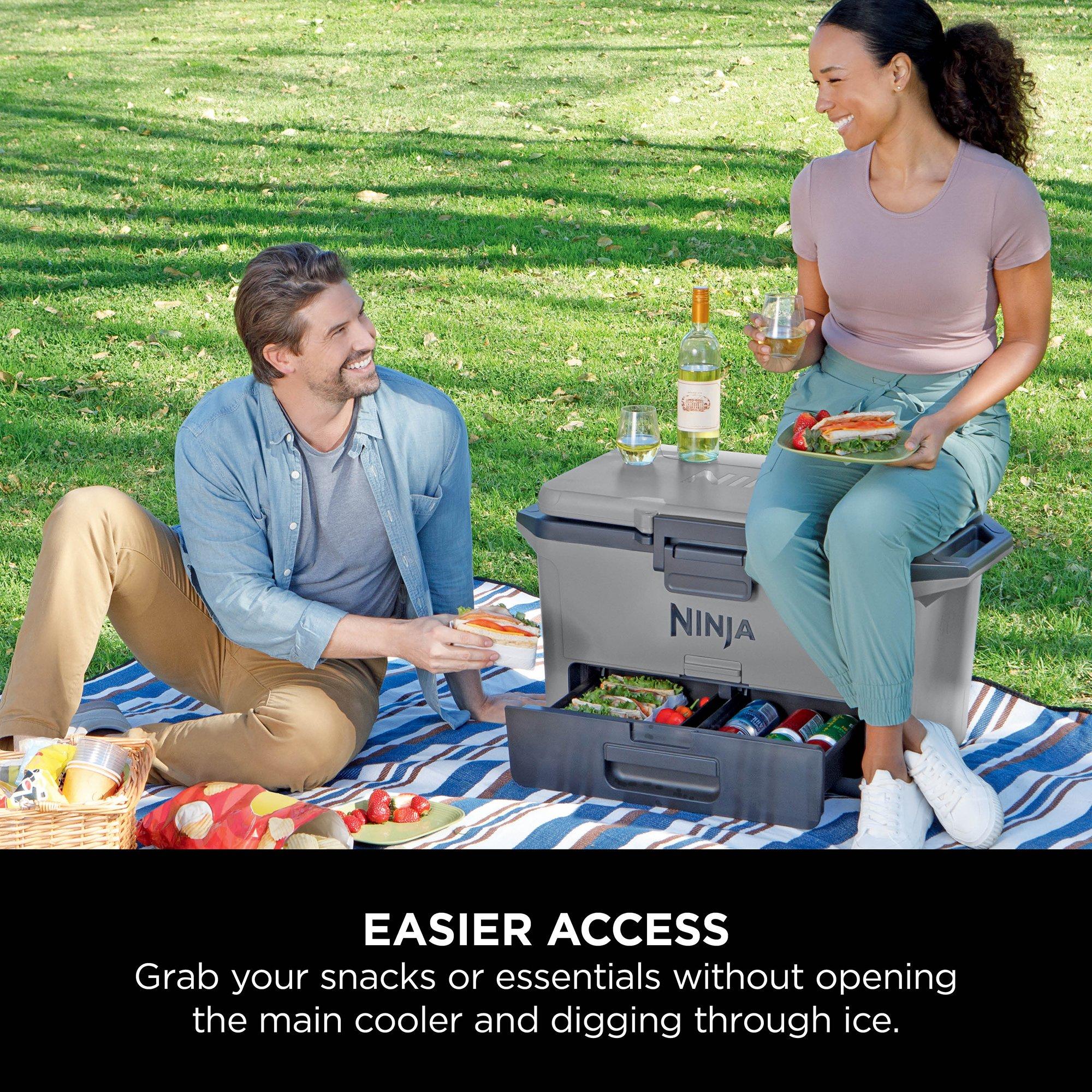 Grey - Ninja - FrostVault 50QT/47L Hard Cooler with Dry Zone - 7