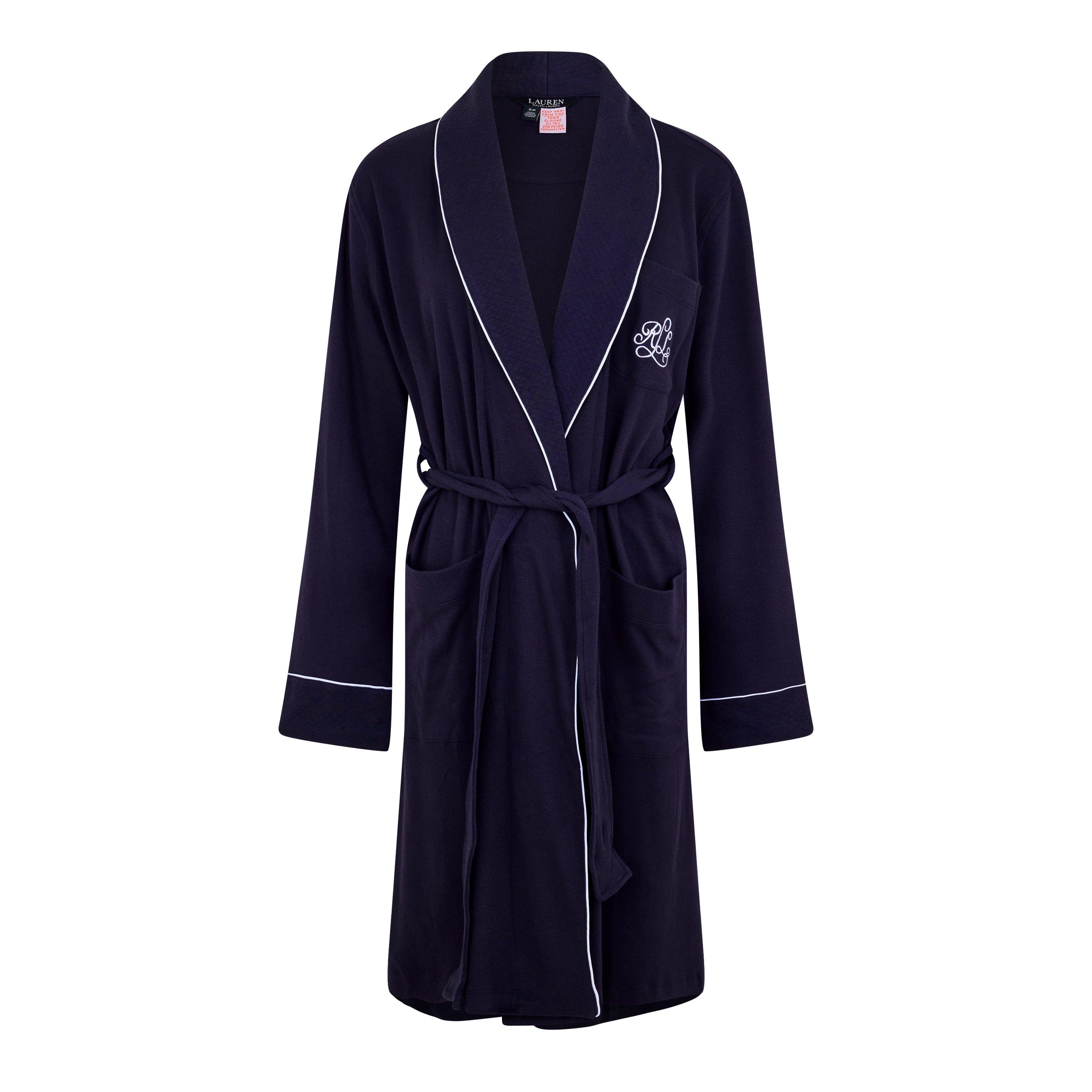 Navy 410 - Lauren by Ralph Lauren - Women's Quilted Dressing Gown - 7