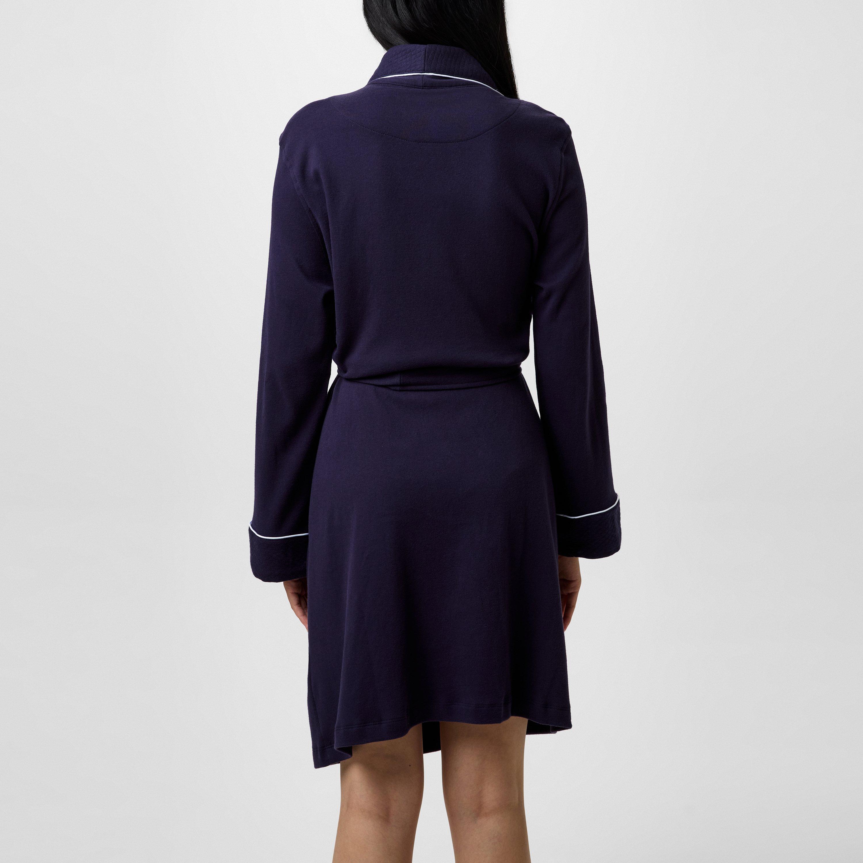 Navy 410 - Lauren by Ralph Lauren - Women's Quilted Dressing Gown - 4
