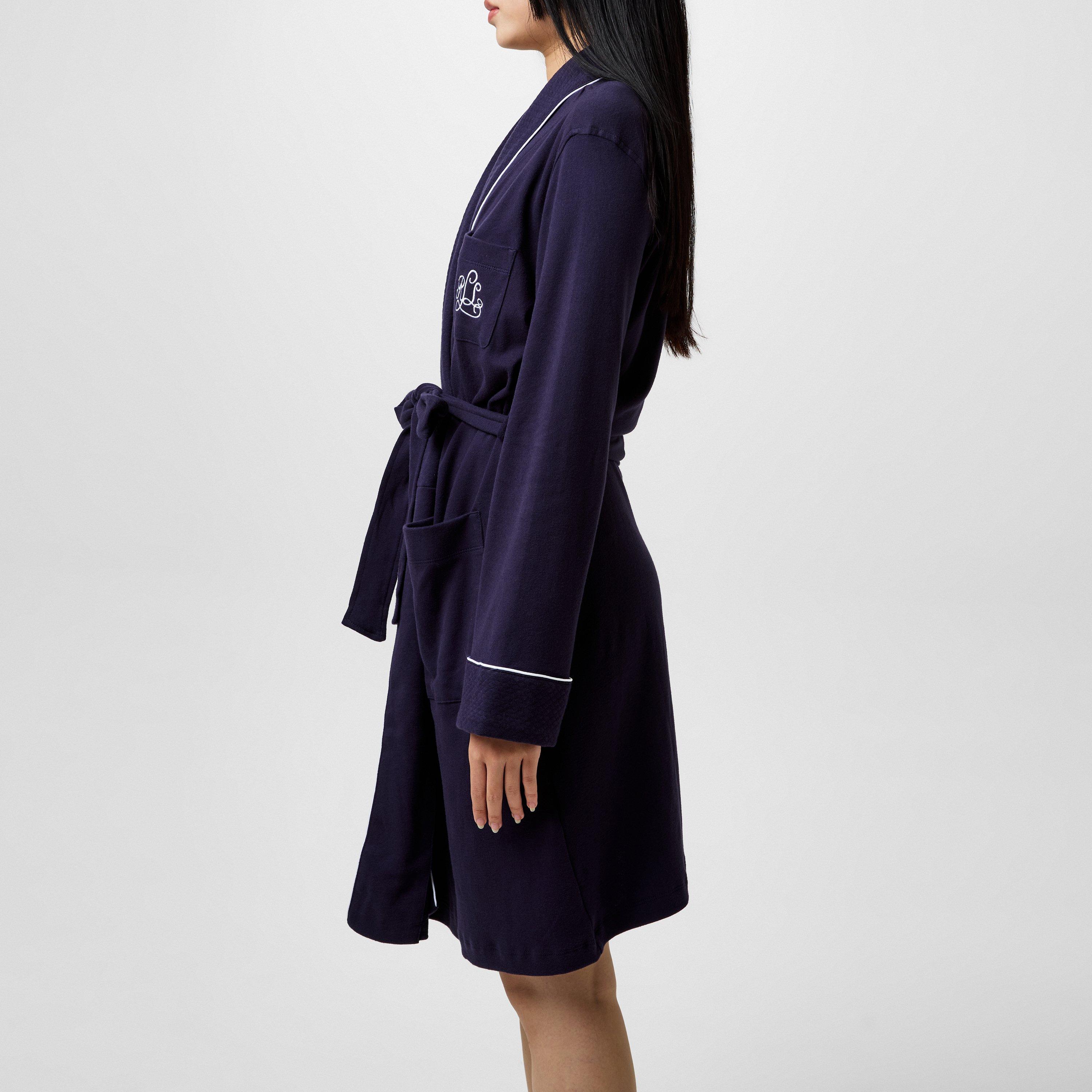 Navy 410 - Lauren by Ralph Lauren - Women's Quilted Dressing Gown - 5