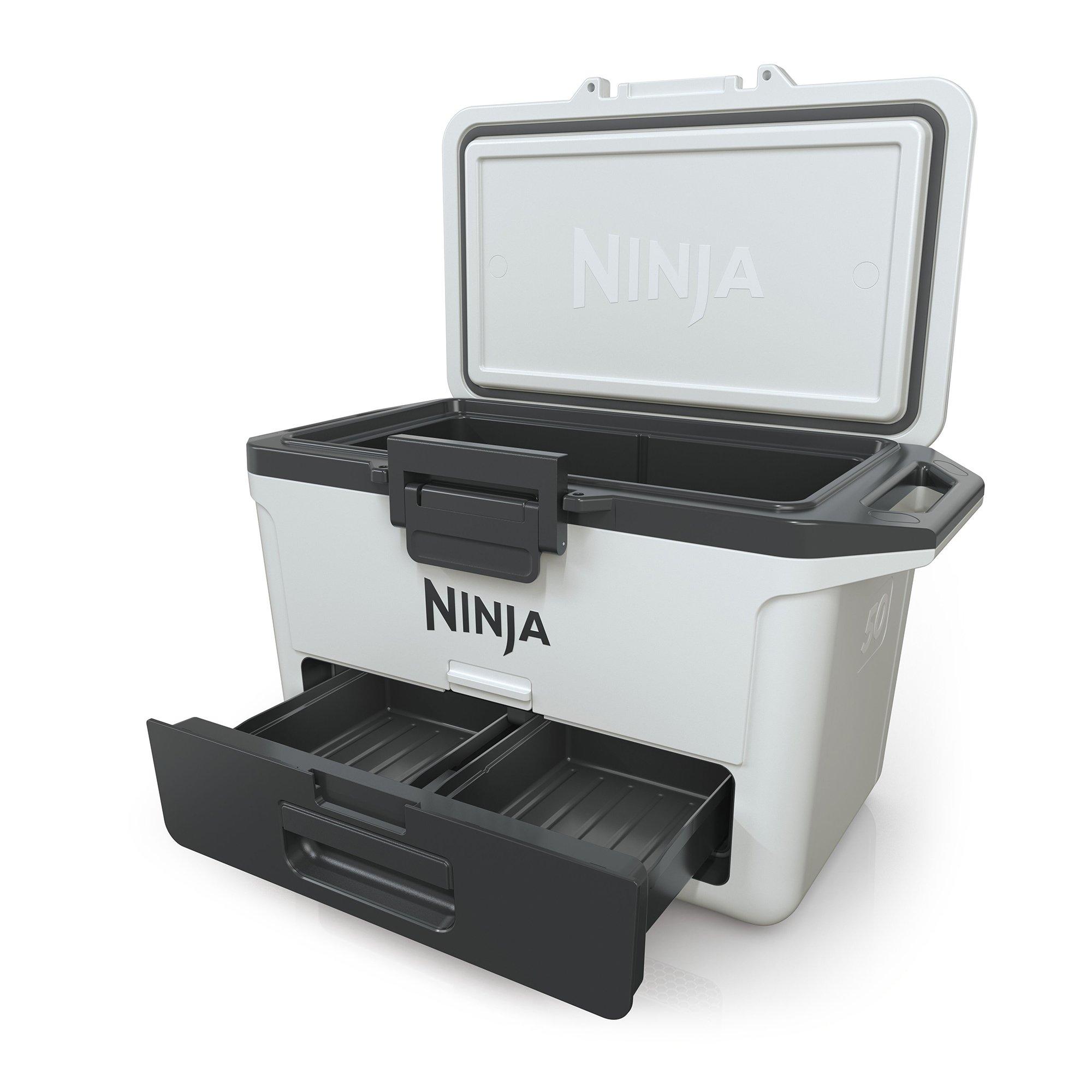 White - Ninja - FrostVault 50QT/47L Hard Cooler with Dry Zone - 12